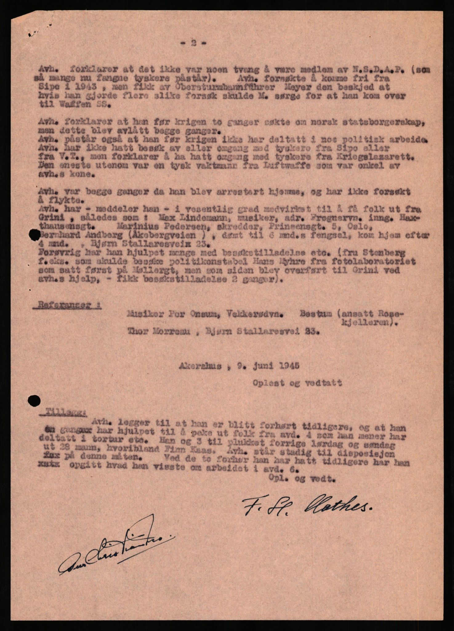 Forsvaret, Forsvarets overkommando II, AV/RA-RAFA-3915/D/Db/L0022: CI Questionaires. Tyske okkupasjonsstyrker i Norge. Tyskere., 1945-1946, s. 399