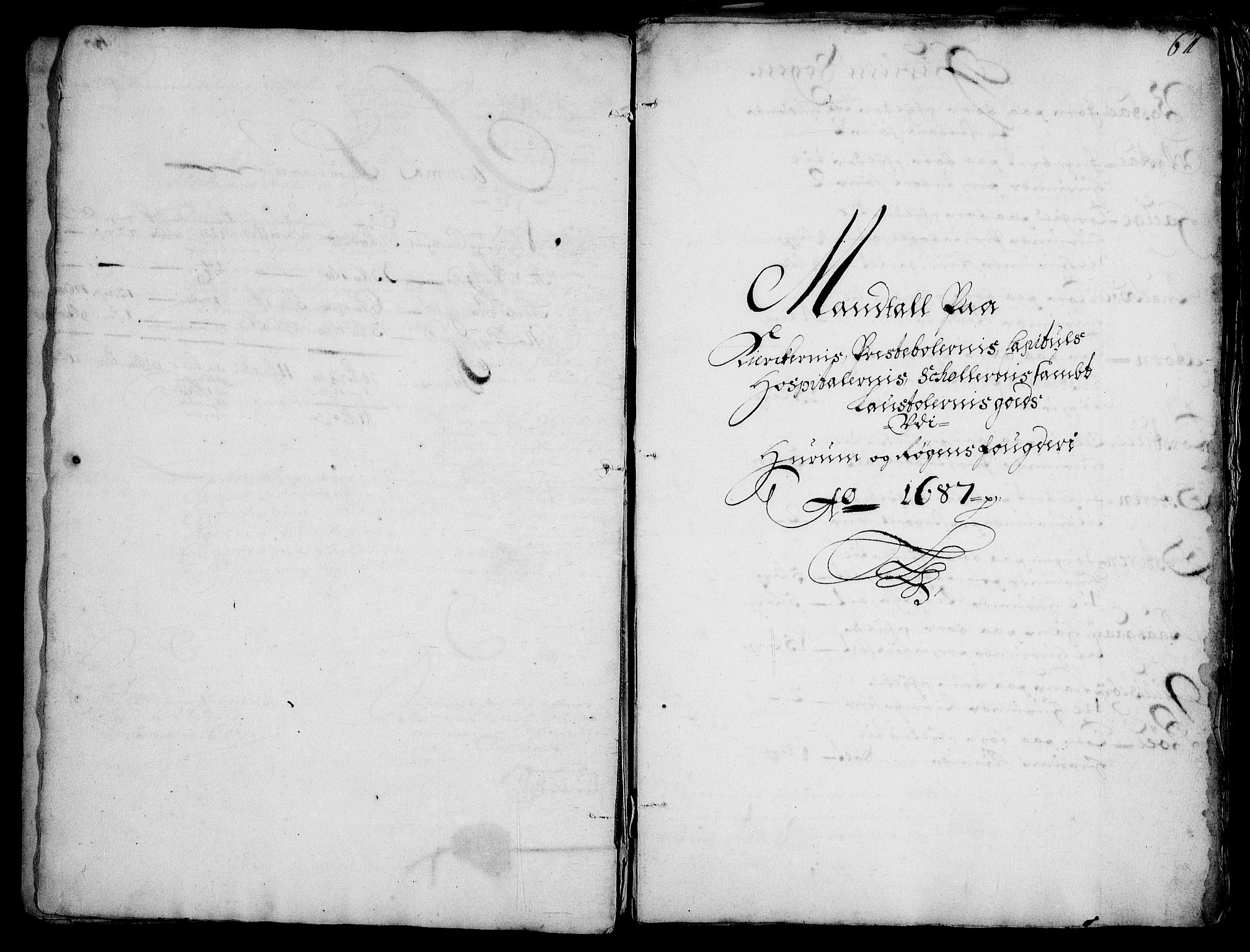 Rentekammeret inntil 1814, Realistisk ordnet avdeling, RA/EA-4070/Fc/Fca/L0001/0005: [Ca I]  Akershus stift / Jordebok over kirke- og prestebordsgods i Akershus stift, 1687