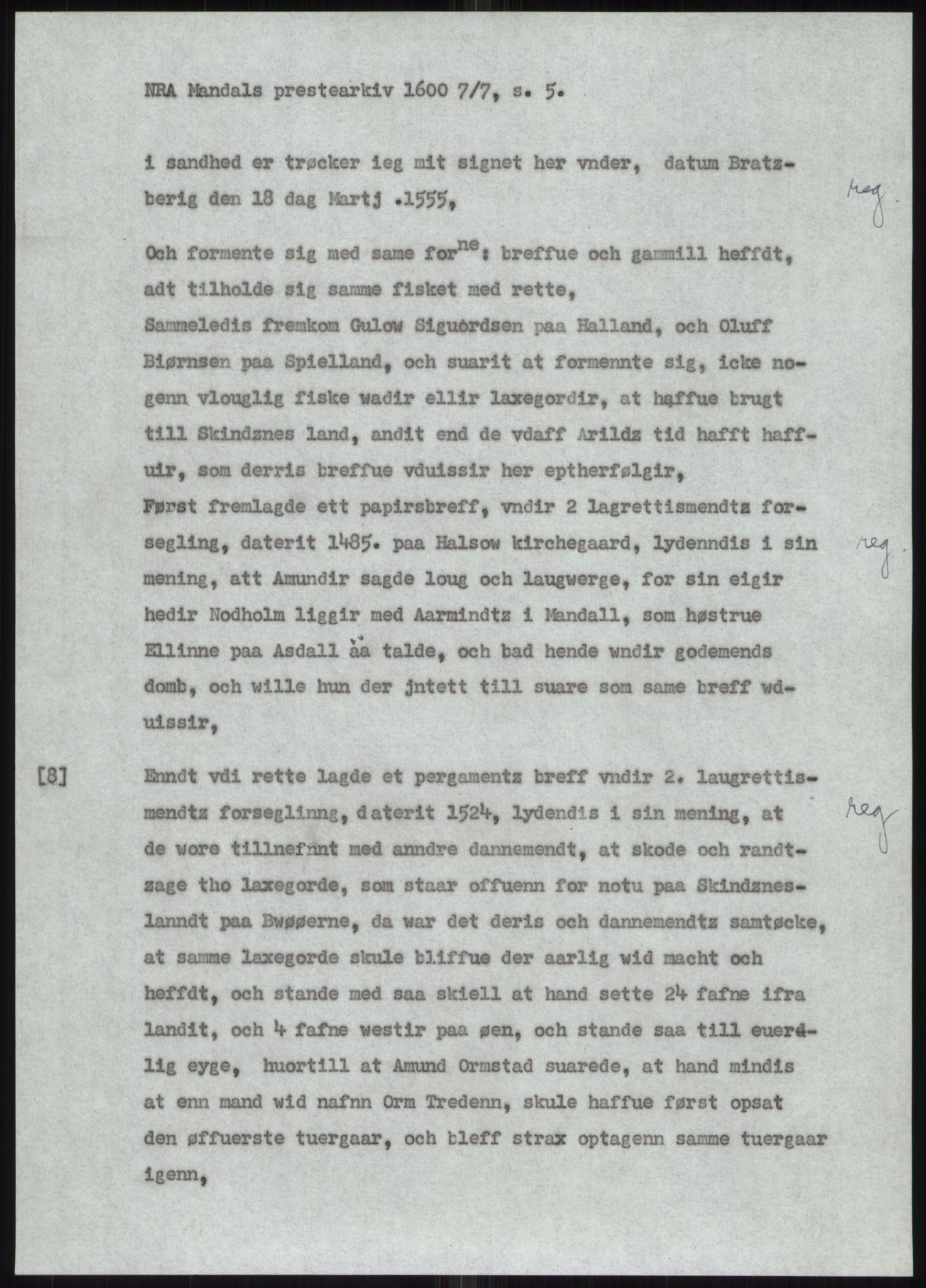 Samlinger til kildeutgivelse, Diplomavskriftsamlingen, AV/RA-EA-4053/H/Ha, s. 2826