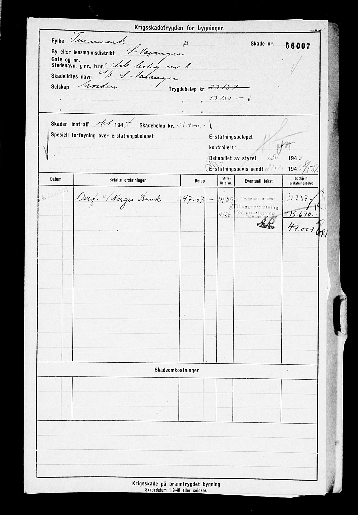 Krigsskadetrygdene for bygninger og løsøre, AV/RA-S-1548/V/L0014: --, 1940-1945, s. 75