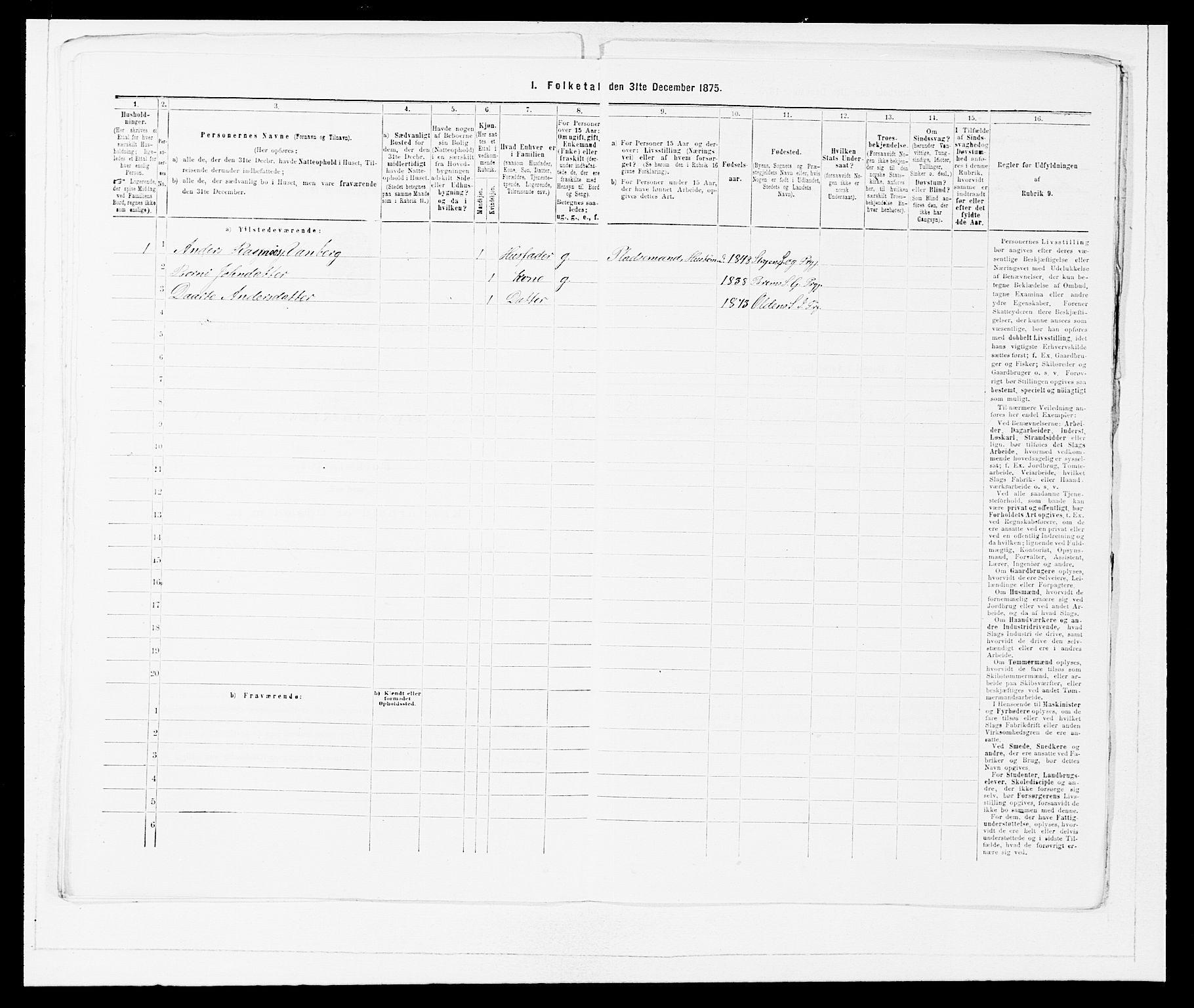 SAB, Folketelling 1875 for 1447P Innvik prestegjeld, 1875, s. 703