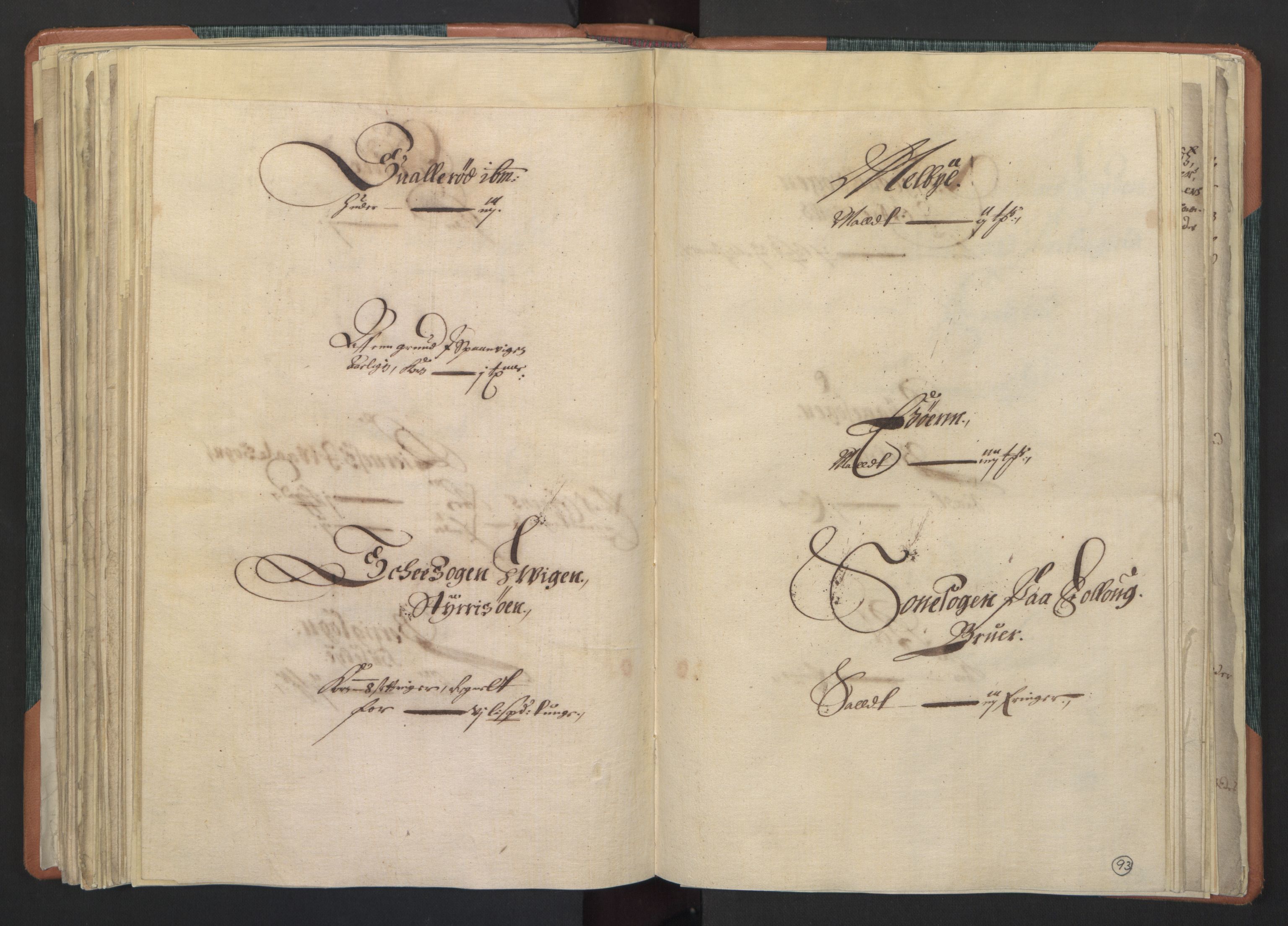 Rentekammeret inntil 1814, Realistisk ordnet avdeling, AV/RA-EA-4070/L/L0003/0001: Fredrikstad lagdømme: / Jordebøker over adelsgods, 1661, s. 92b-93a