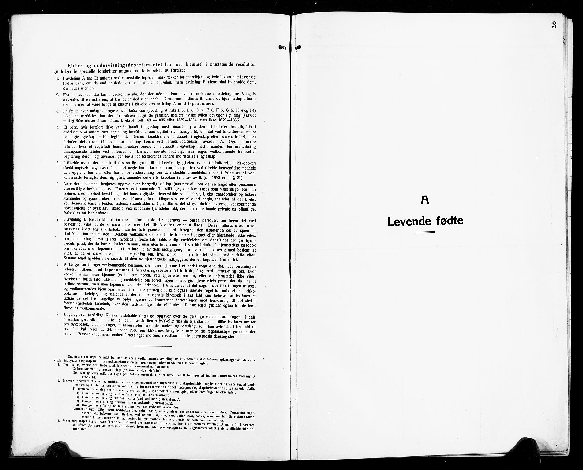 Arendal sokneprestkontor, Trefoldighet, SAK/1111-0040/F/Fb/L0007: Klokkerbok nr. B 7, 1916-1927, s. 3