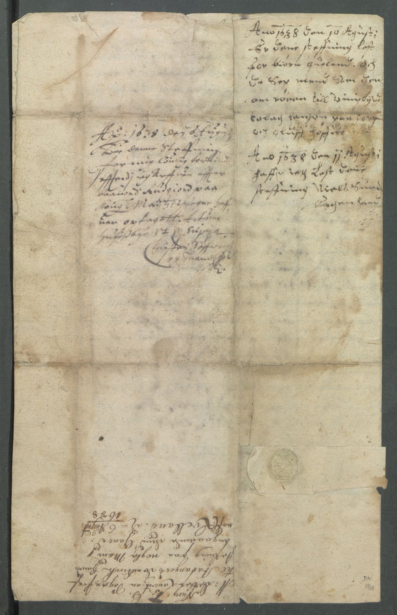 Riksarkivets diplomsamling, AV/RA-EA-5965/F02/L0151: Dokumenter, 1638, s. 34