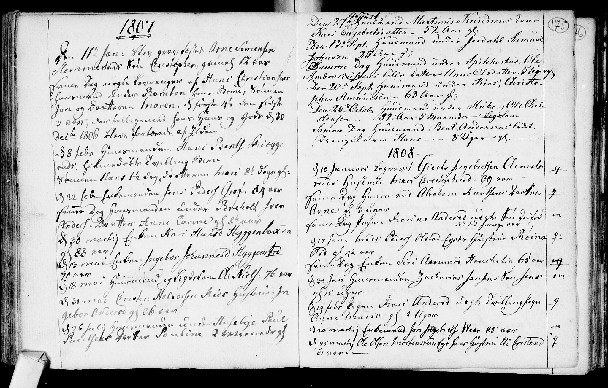 Røyken kirkebøker, SAKO/A-241/F/Fa/L0003: Ministerialbok nr. 3, 1782-1813, s. 175