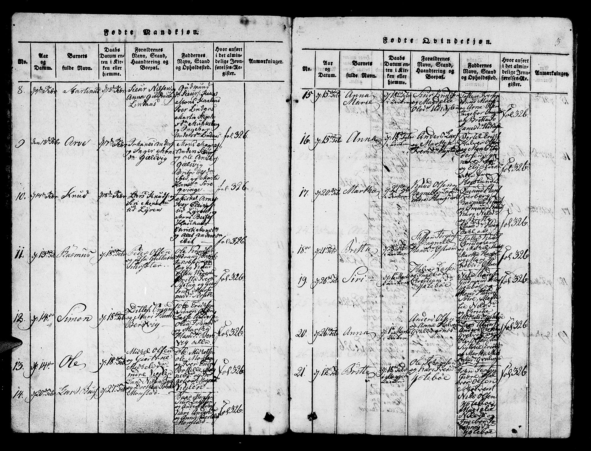 Lindås Sokneprestembete, SAB/A-76701/H/Haa: Ministerialbok nr. A 7, 1816-1823, s. 3