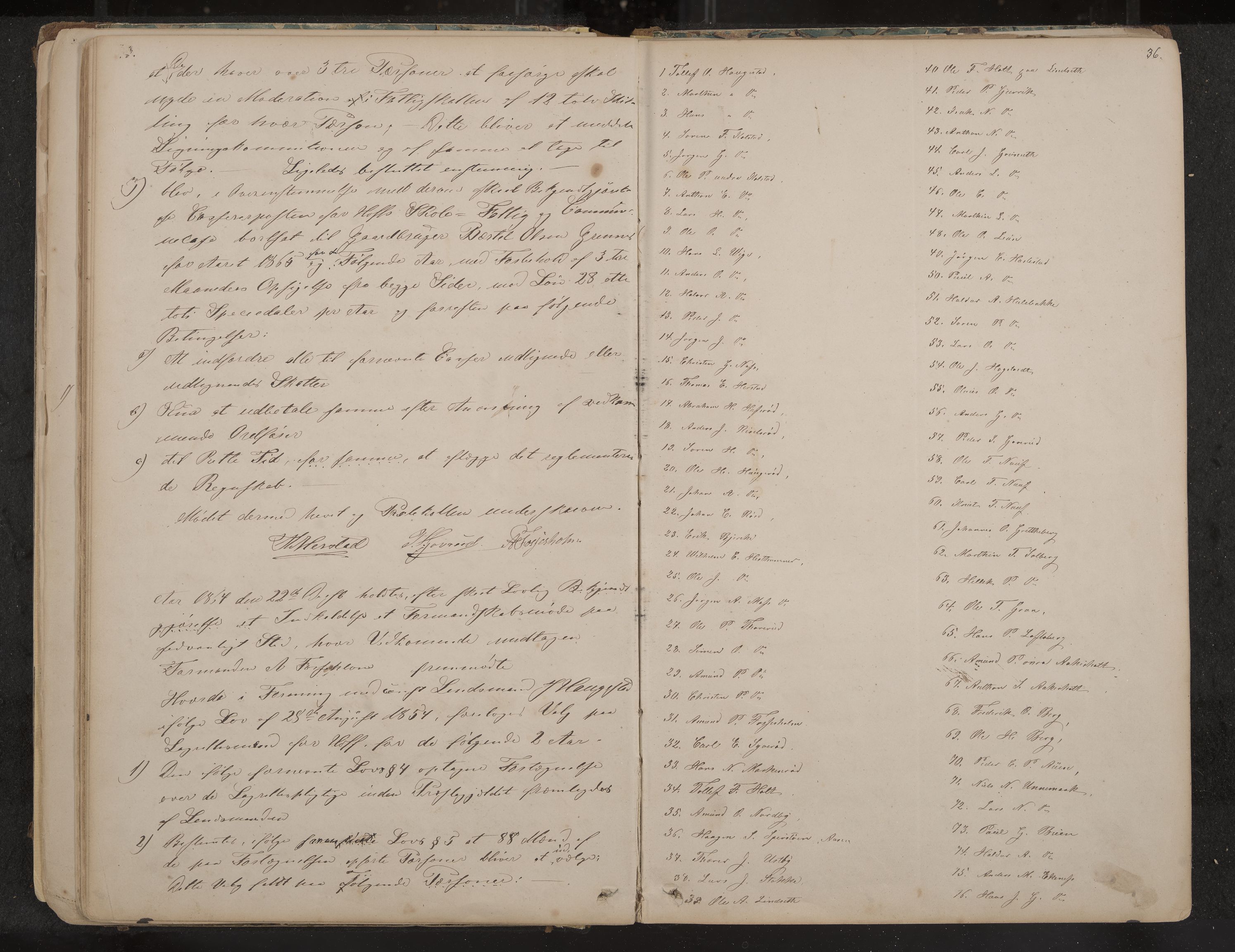 Hof formannskap og sentraladministrasjon, IKAK/0714021-1/A/Aa/L0002: Møtebok med register, 1859-1873, s. 36
