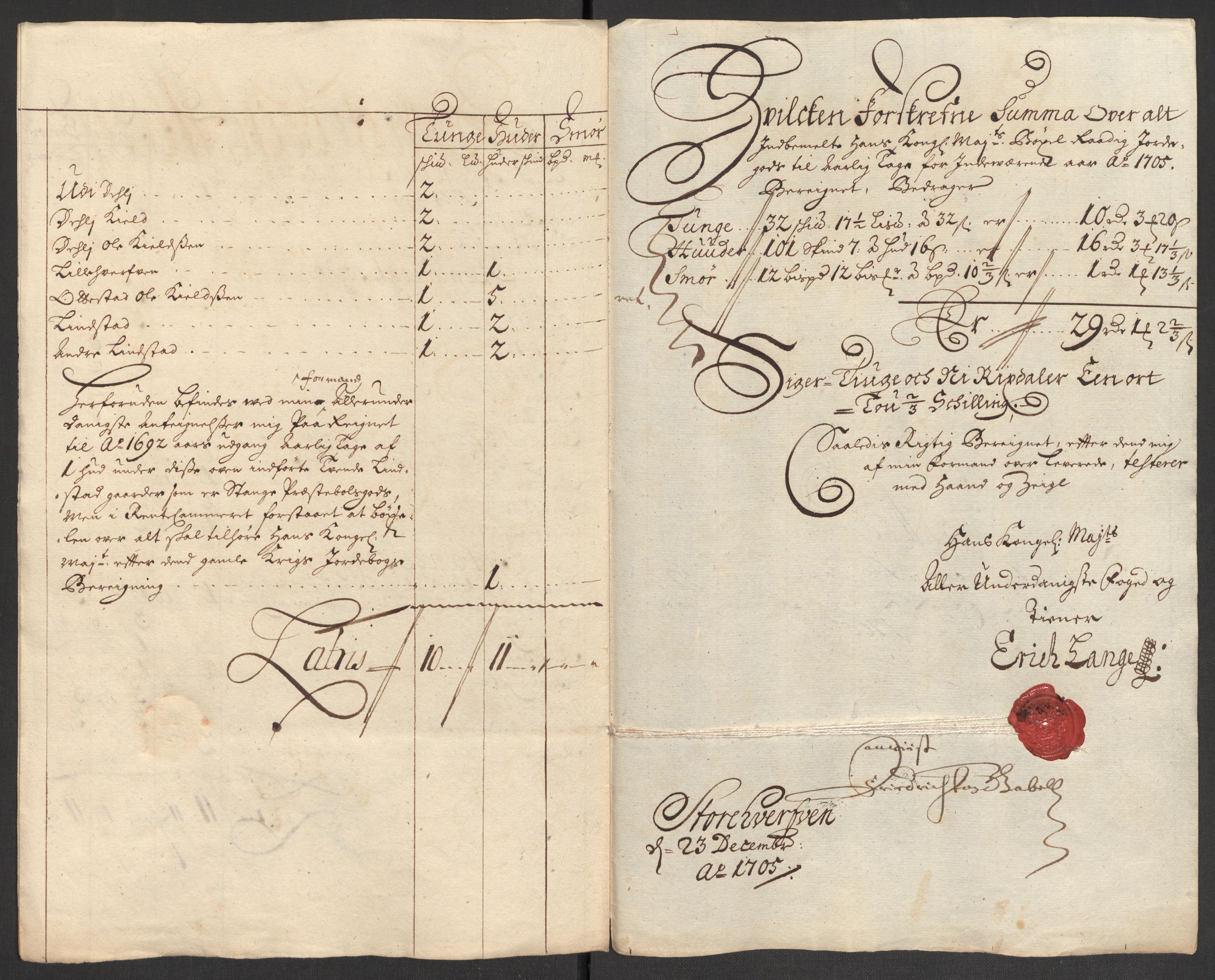 Rentekammeret inntil 1814, Reviderte regnskaper, Fogderegnskap, RA/EA-4092/R16/L1042: Fogderegnskap Hedmark, 1705, s. 38