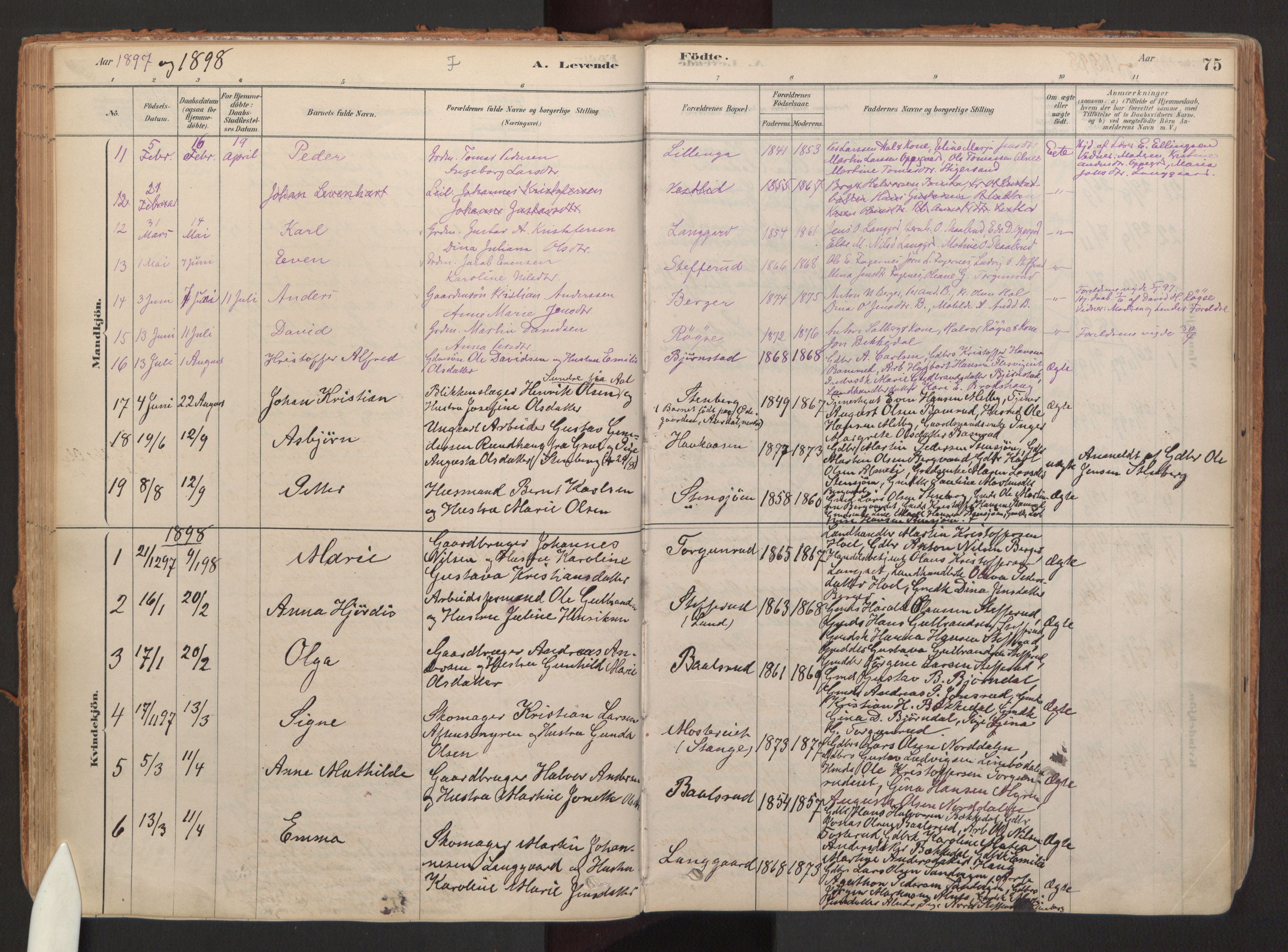 Hurdal prestekontor Kirkebøker, AV/SAO-A-10889/F/Fb/L0003: Ministerialbok nr. II 3, 1878-1920, s. 75