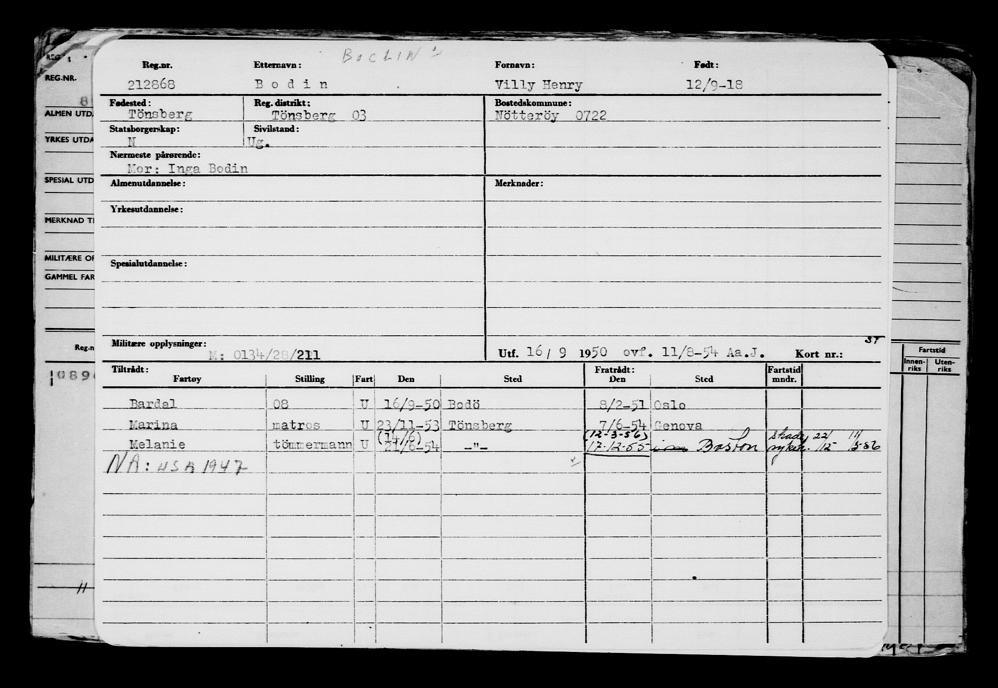 Direktoratet for sjømenn, AV/RA-S-3545/G/Gb/L0162: Hovedkort, 1918, s. 264