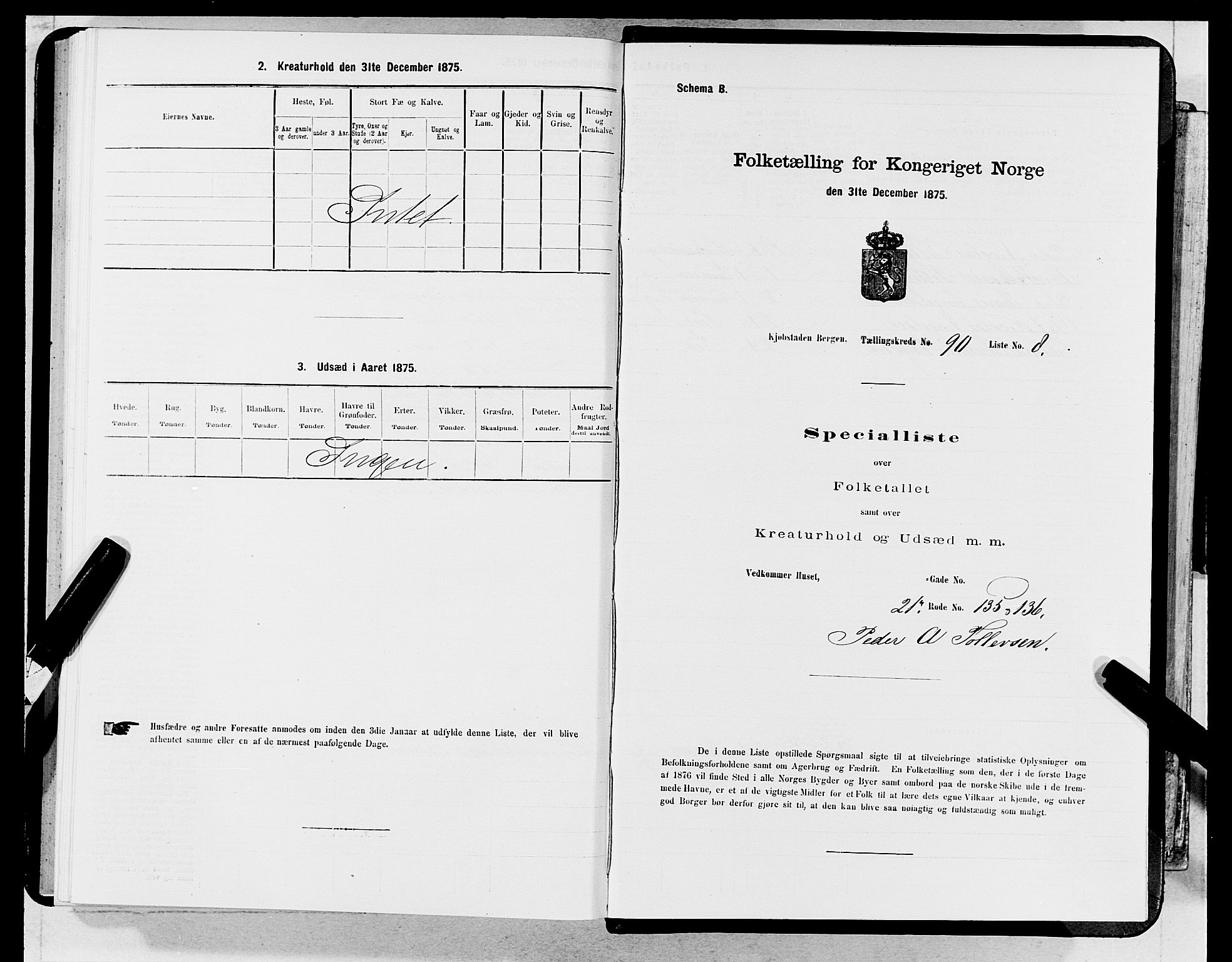 SAB, Folketelling 1875 for 1301 Bergen kjøpstad, 1875, s. 4844