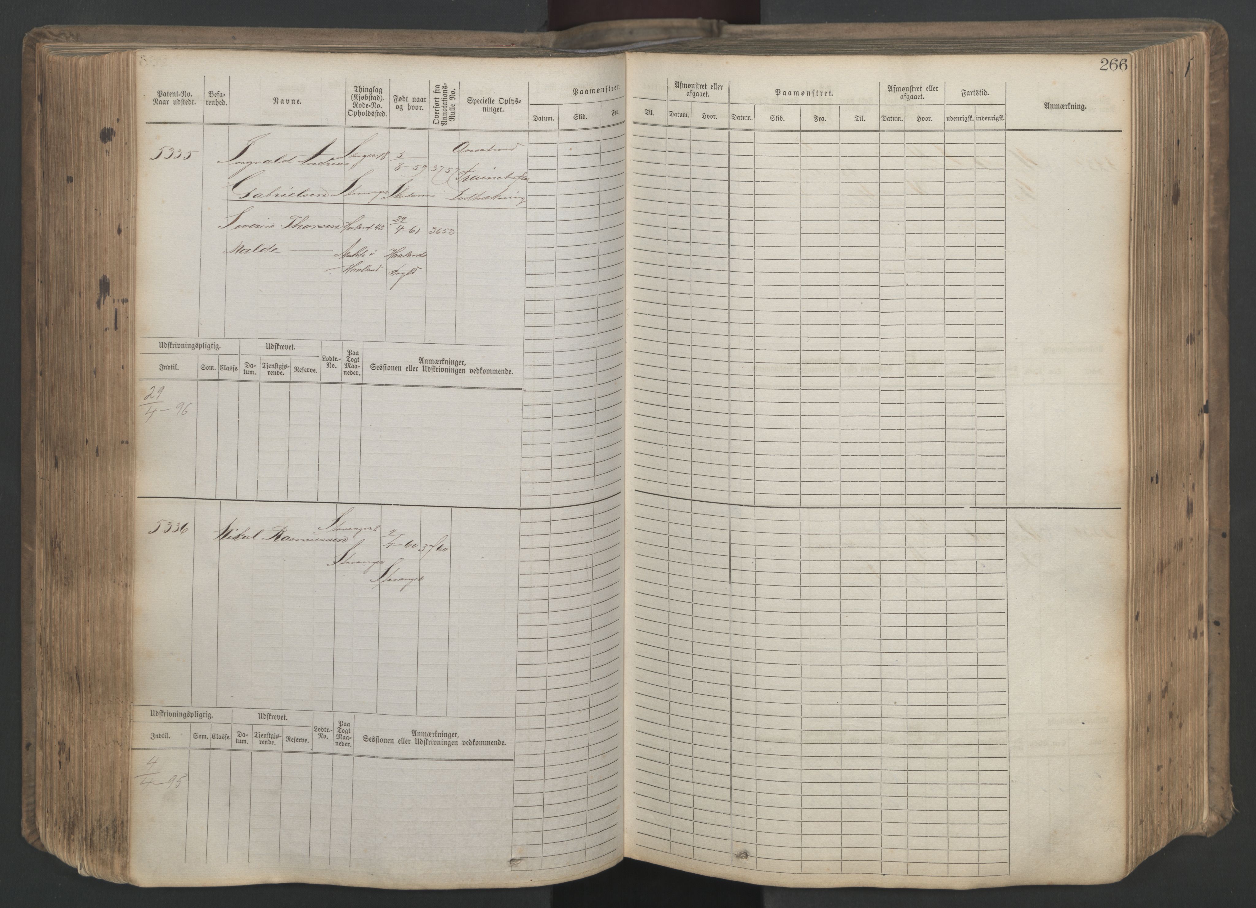 Stavanger sjømannskontor, AV/SAST-A-102006/F/Fb/Fbb/L0020: Sjøfartshovedrulle patnentnr. 4803-6004 (dublett), 1879, s. 271