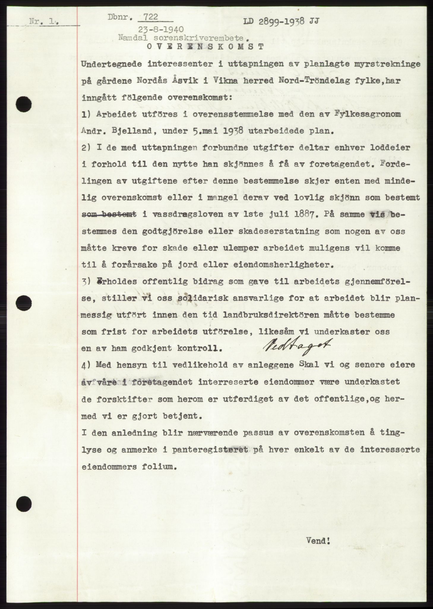Namdal sorenskriveri, SAT/A-4133/1/2/2C: Pantebok nr. -, 1940-1941, Tingl.dato: 23.08.1940