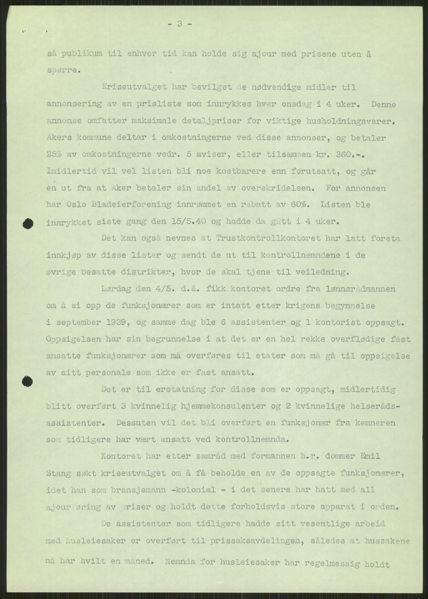 Forsvaret, Forsvarets krigshistoriske avdeling, AV/RA-RAFA-2017/Y/Ya/L0013: II-C-11-31 - Fylkesmenn.  Rapporter om krigsbegivenhetene 1940., 1940, s. 664