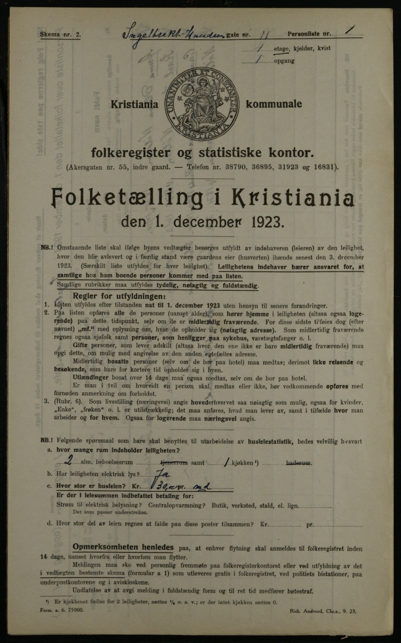 OBA, Kommunal folketelling 1.12.1923 for Kristiania, 1923, s. 49062