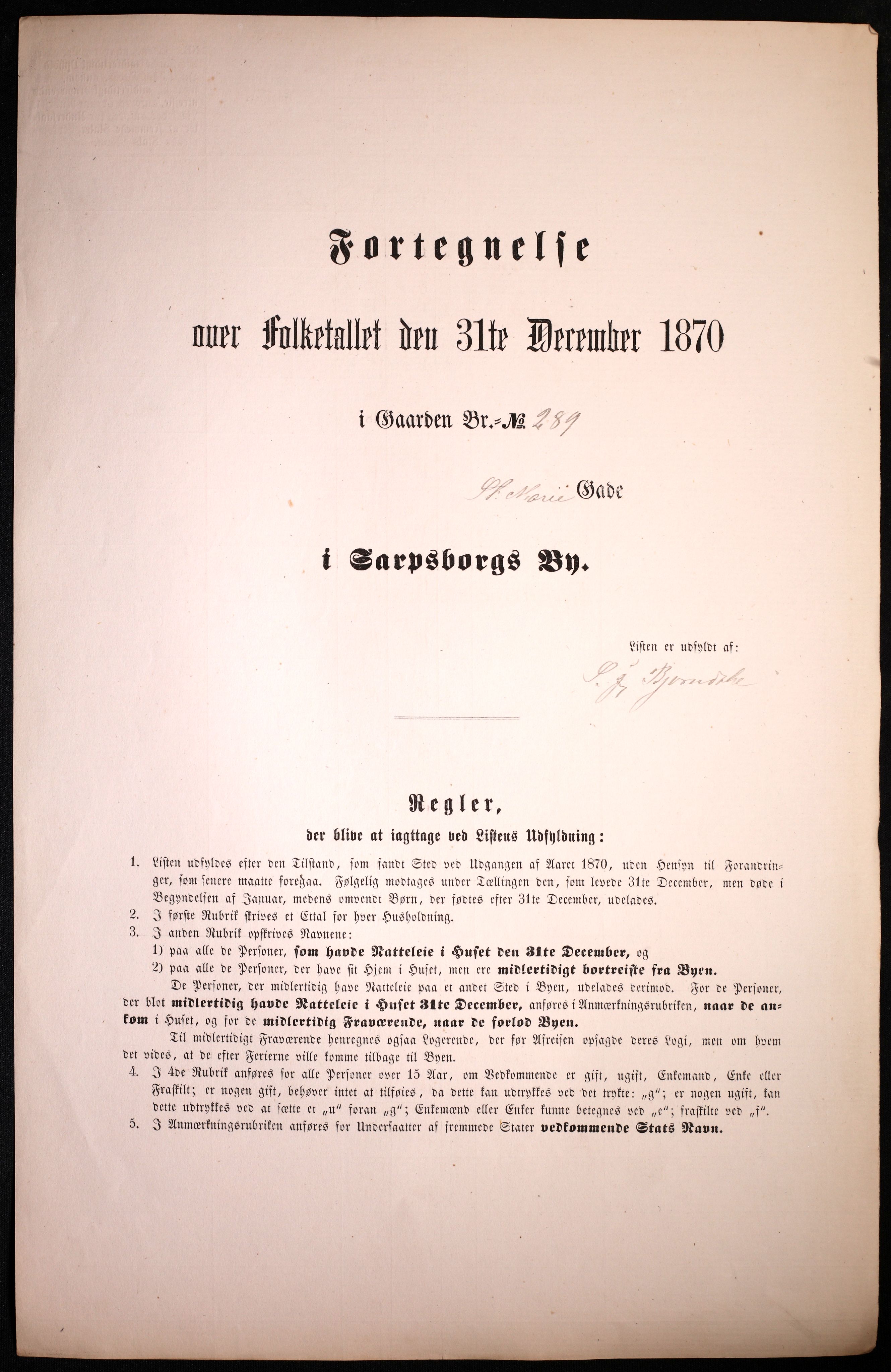 RA, Folketelling 1870 for 0102 Sarpsborg kjøpstad, 1870, s. 177