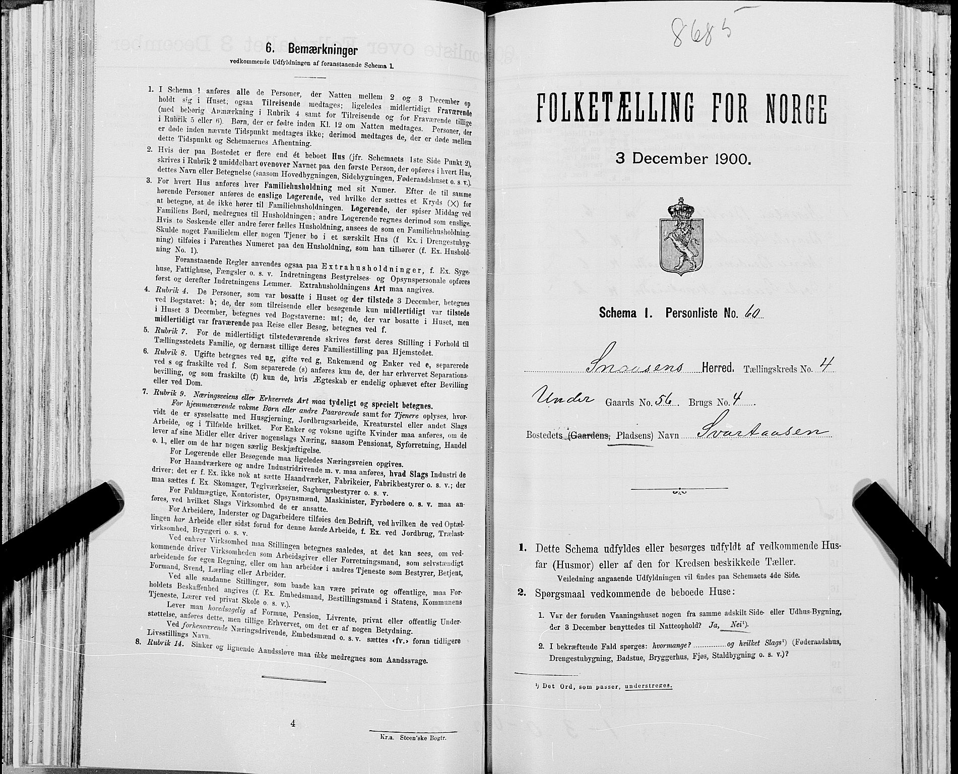 SAT, Folketelling 1900 for 1736 Snåsa herred, 1900, s. 1017