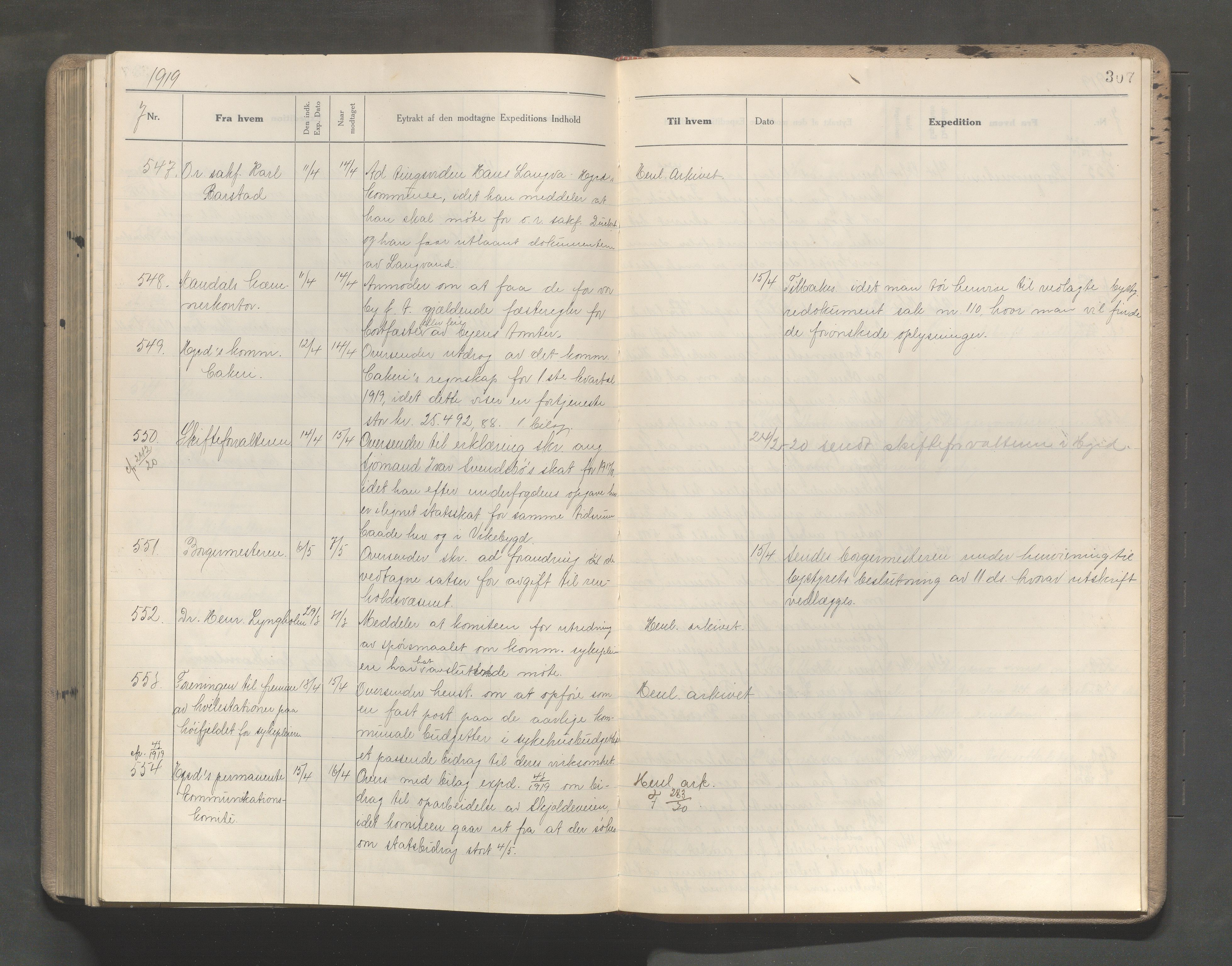 Haugesund kommune - Formannskapet, IKAR/X-0001/C/L0008: Journal, 1917-1919, s. 326
