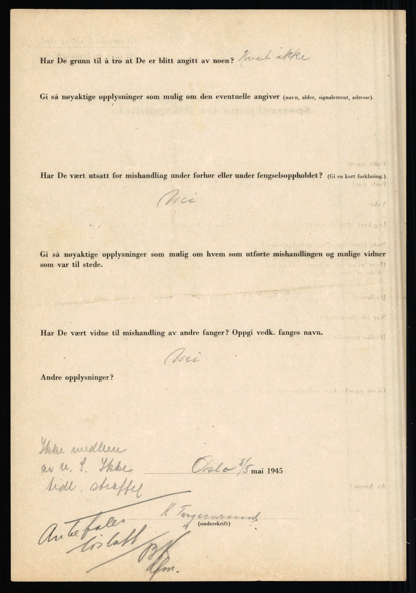 Rikspolitisjefen, AV/RA-S-1560/L/L0017: Tidemann, Hermann G. - Veum, Tjostolv, 1940-1945, s. 252