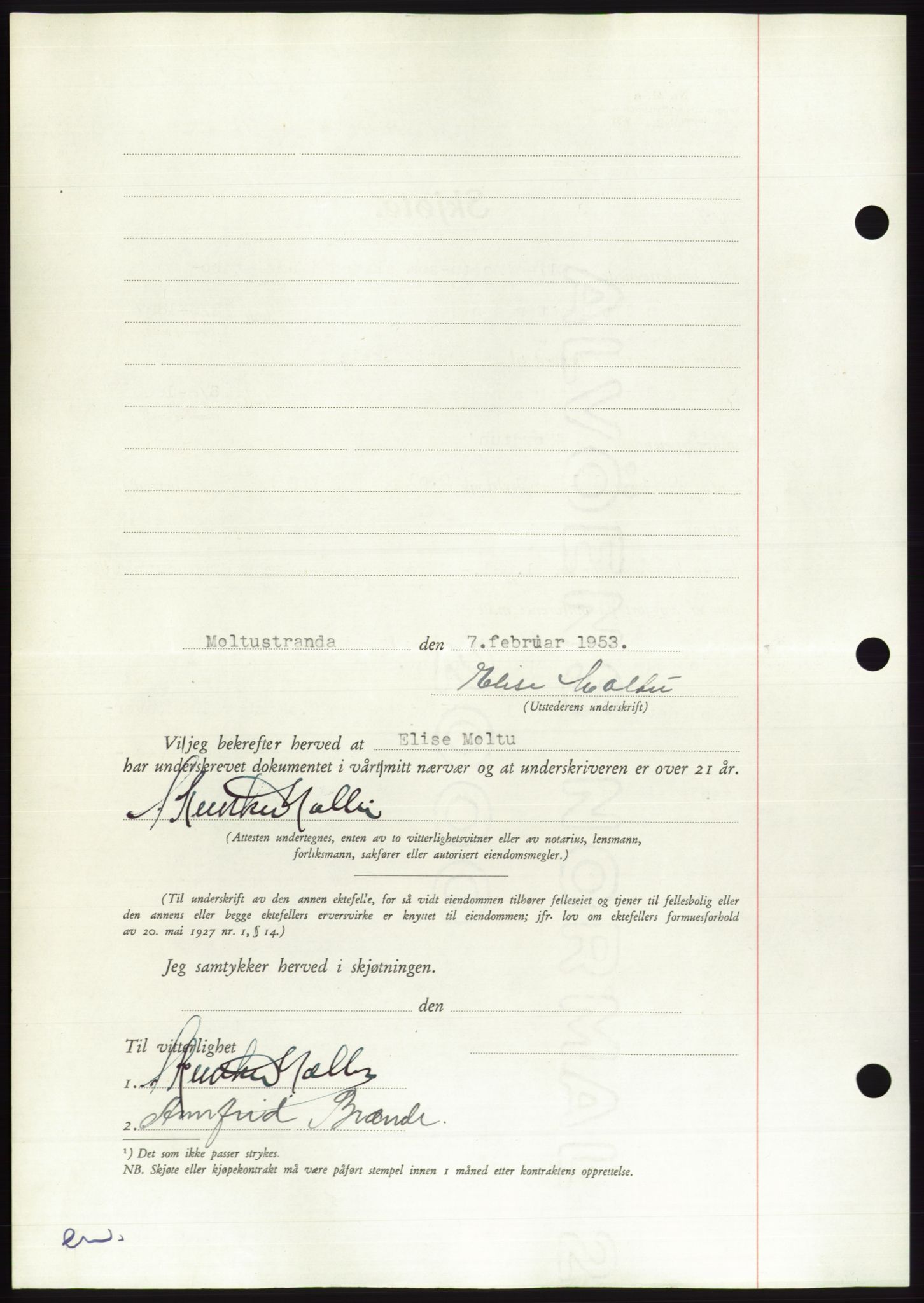 Søre Sunnmøre sorenskriveri, AV/SAT-A-4122/1/2/2C/L0094: Pantebok nr. 20A, 1953-1953, Dagboknr: 348/1953