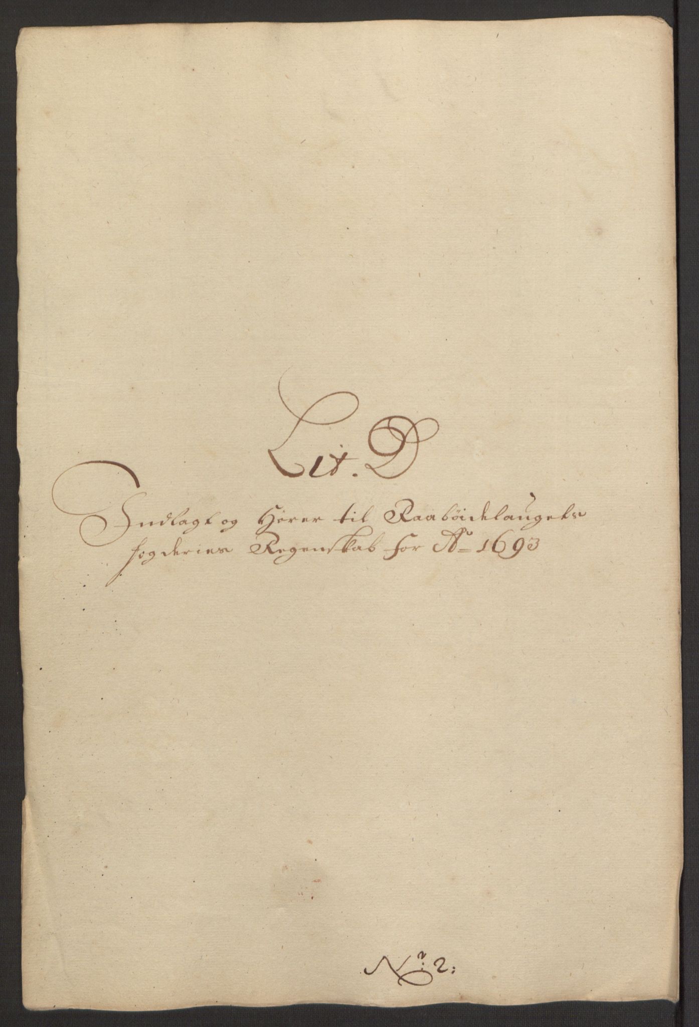 Rentekammeret inntil 1814, Reviderte regnskaper, Fogderegnskap, AV/RA-EA-4092/R40/L2444: Fogderegnskap Råbyggelag, 1693-1696, s. 31