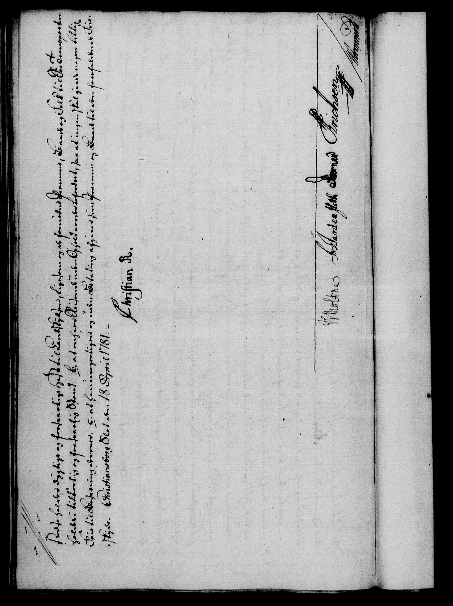 Rentekammeret, Kammerkanselliet, AV/RA-EA-3111/G/Gf/Gfa/L0063: Norsk relasjons- og resolusjonsprotokoll (merket RK 52.63), 1781, s. 264