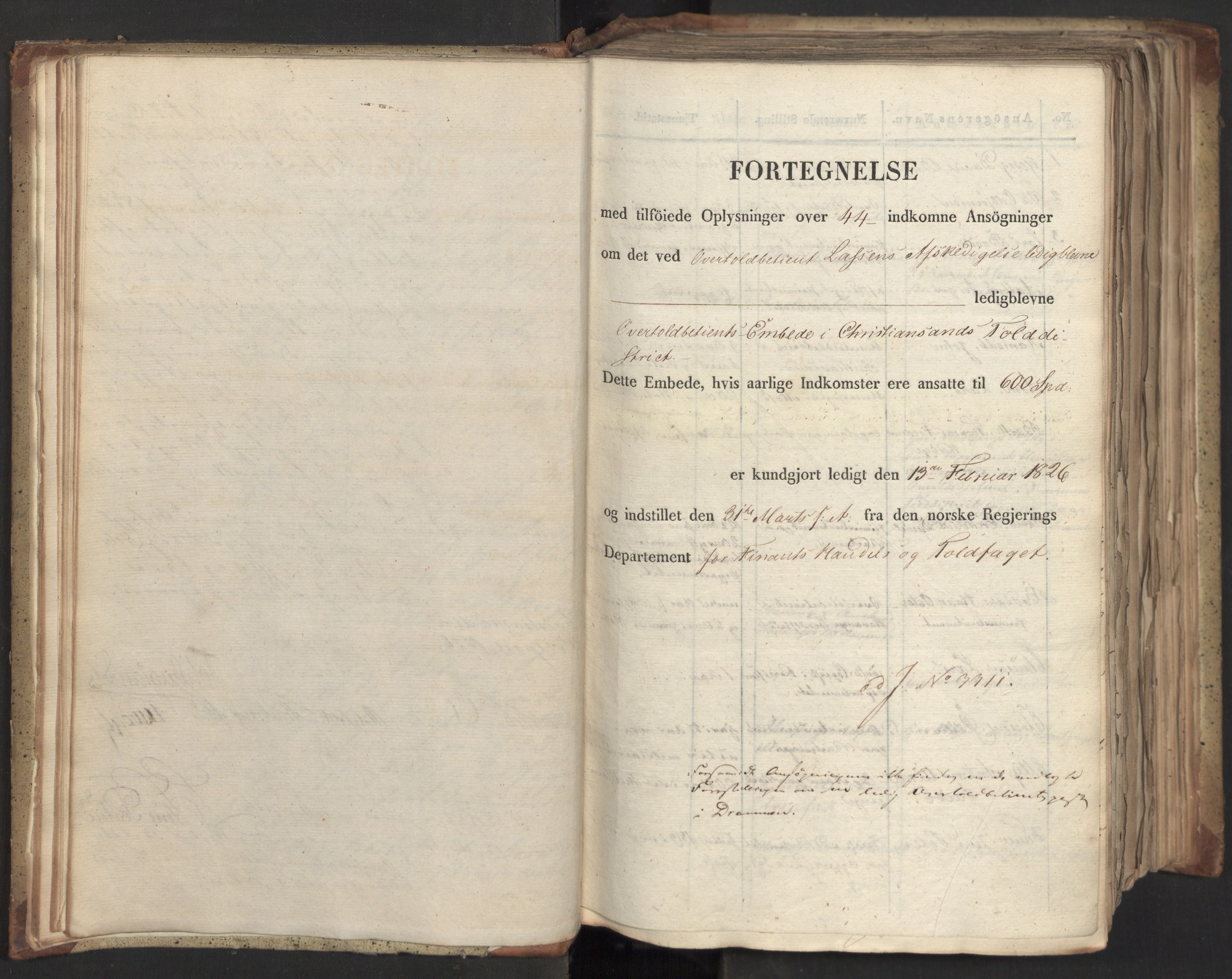 Statsrådsavdelingen i Stockholm, AV/RA-S-1003/D/Da/L0046: Regjeringsinnstillinger nr. 3308-3500, 1826, s. 17