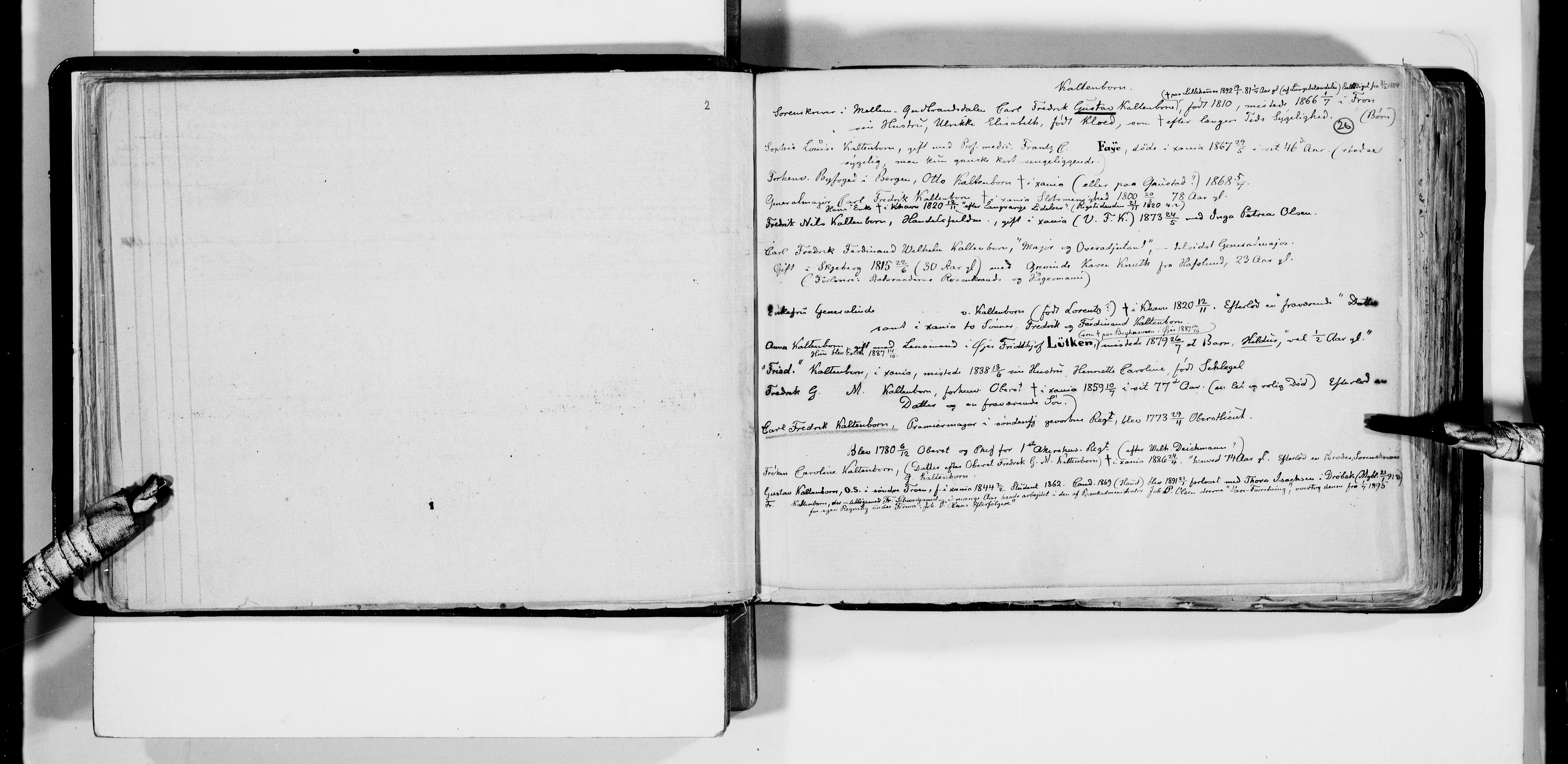 Lassens samlinger, AV/RA-PA-0051/F/Fa/L0023: Personalhistoriske og genealogiske opptegnelser: Kaae - Kløvstad, 1500-1907