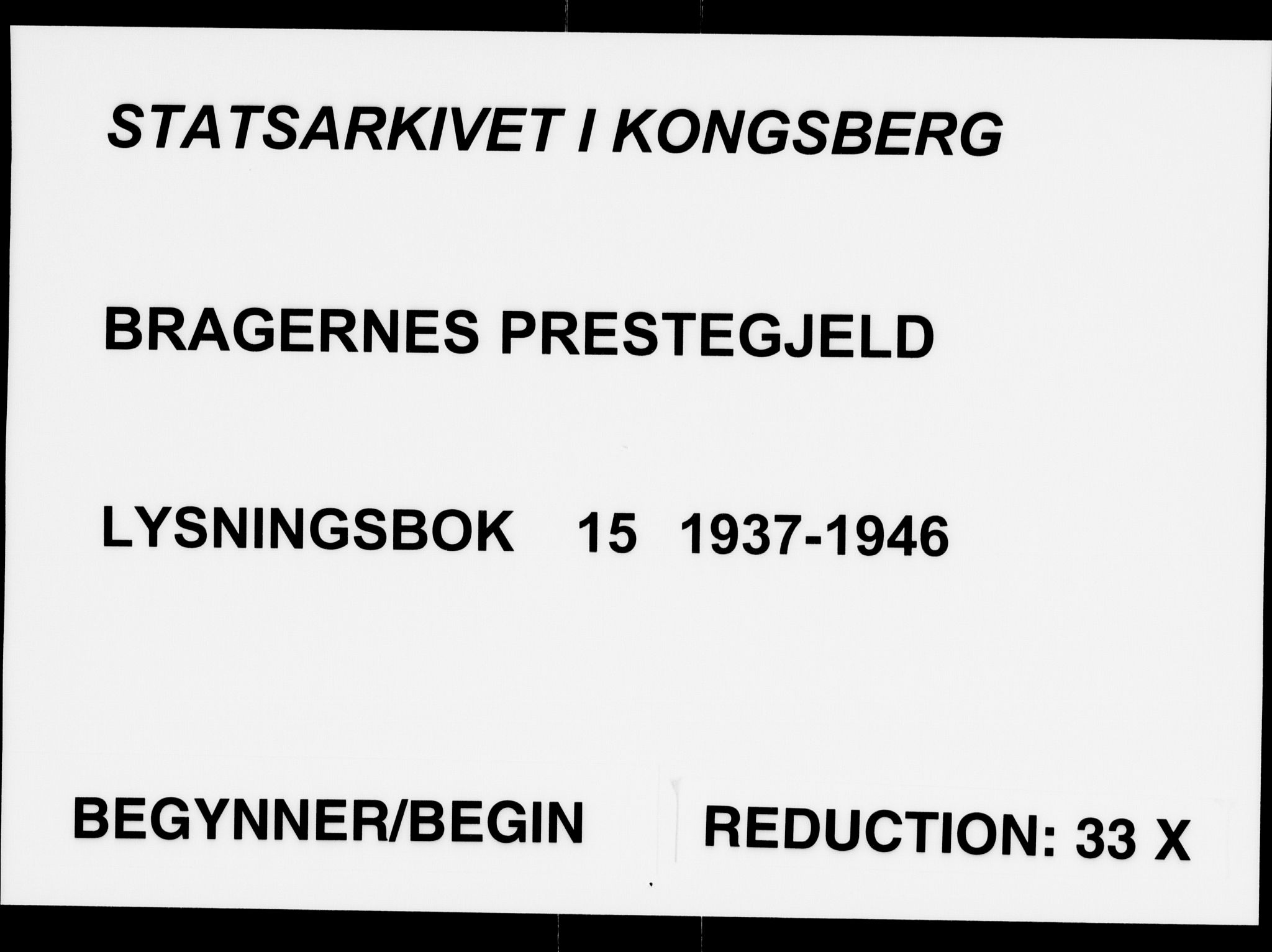 Bragernes kirkebøker, SAKO/A-6/H/Ha/L0015: Lysningsprotokoll nr. 15, 1937-1946
