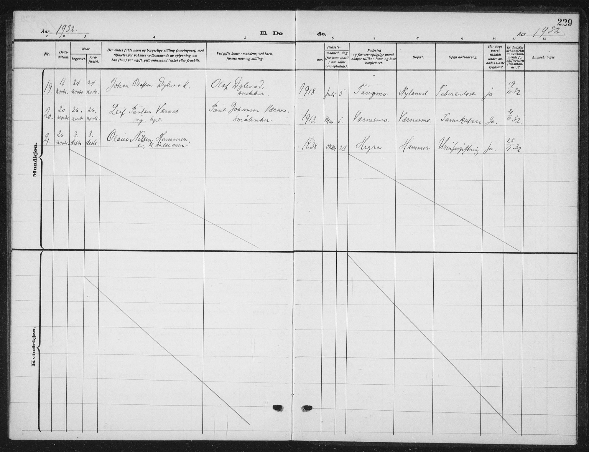 Ministerialprotokoller, klokkerbøker og fødselsregistre - Nord-Trøndelag, SAT/A-1458/709/L0088: Klokkerbok nr. 709C02, 1914-1934, s. 229