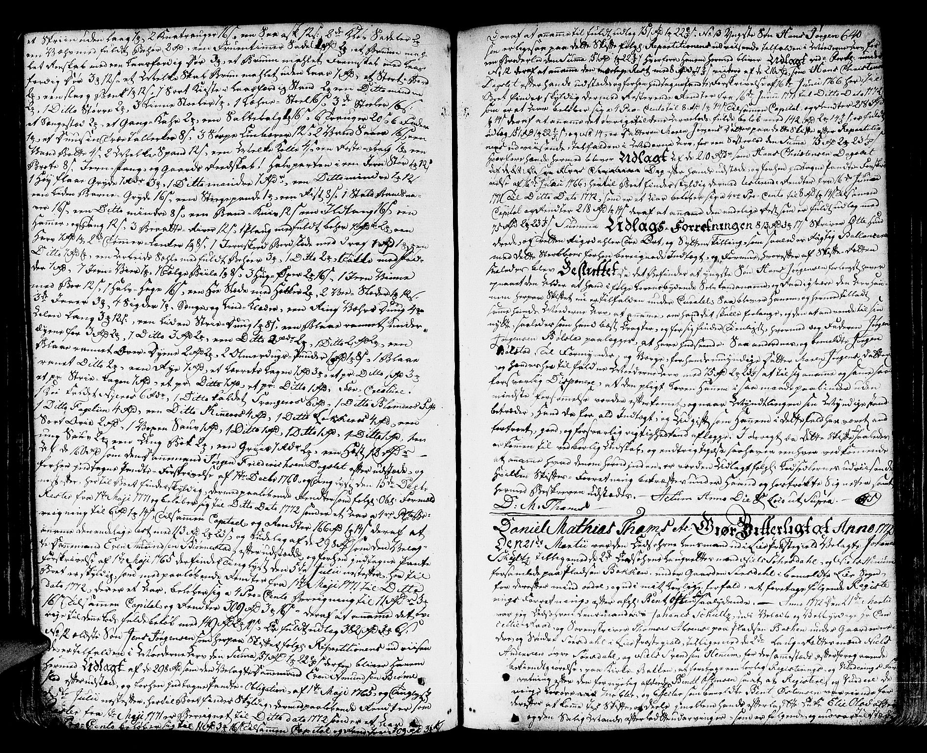 Lier, Røyken og Hurum sorenskriveri, AV/SAKO-A-89/H/Hc/L0005: Skifteprotokoll, 1760-1774, s. 639b-640a