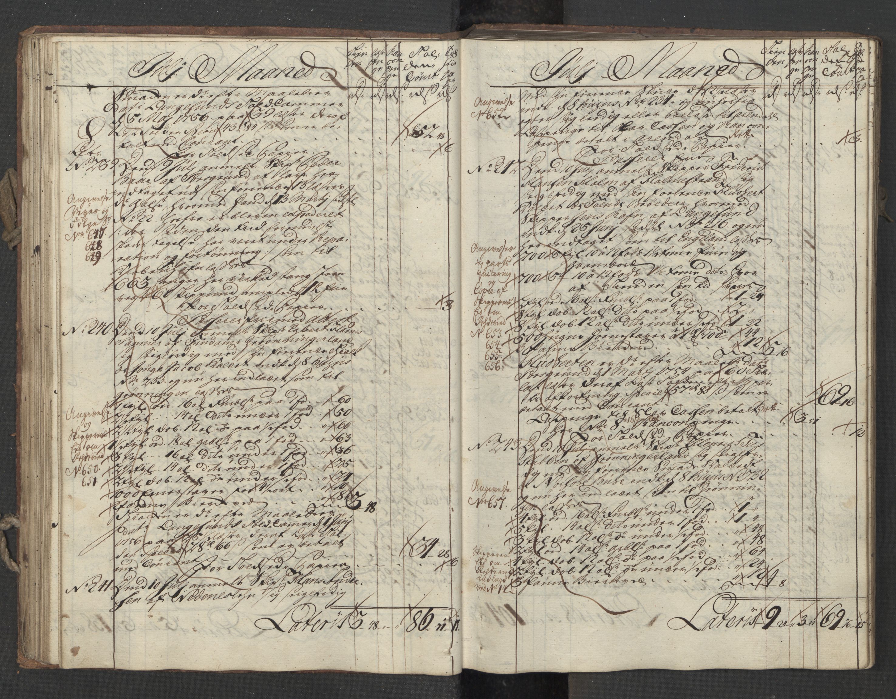 Generaltollkammeret, tollregnskaper, RA/EA-5490/R12/L0029/0001: Tollregnskaper Langesund / Utgående hovedtollbok, 1756, s. 58b-59a