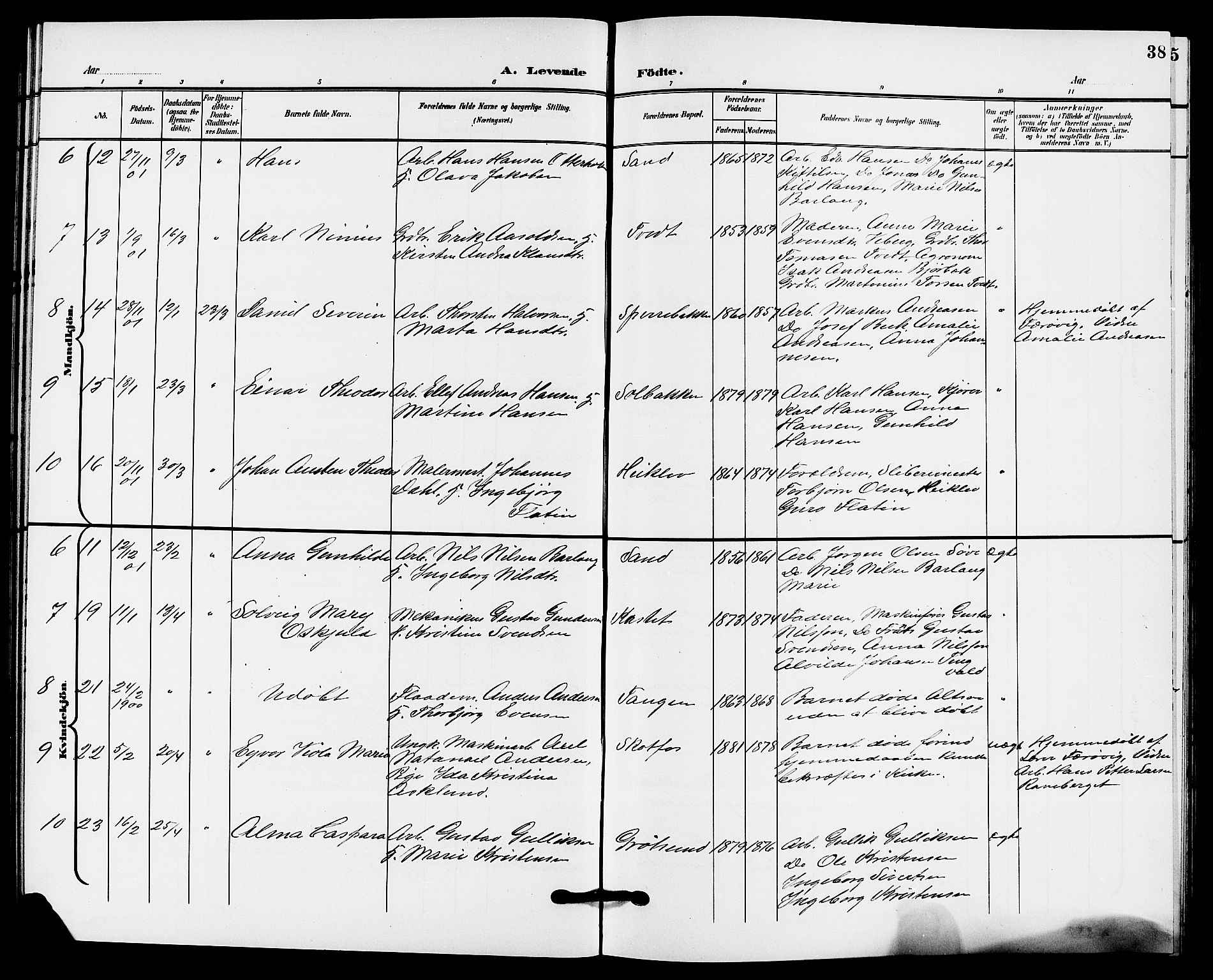 Solum kirkebøker, AV/SAKO-A-306/G/Gb/L0004: Klokkerbok nr. II 4, 1898-1905, s. 38