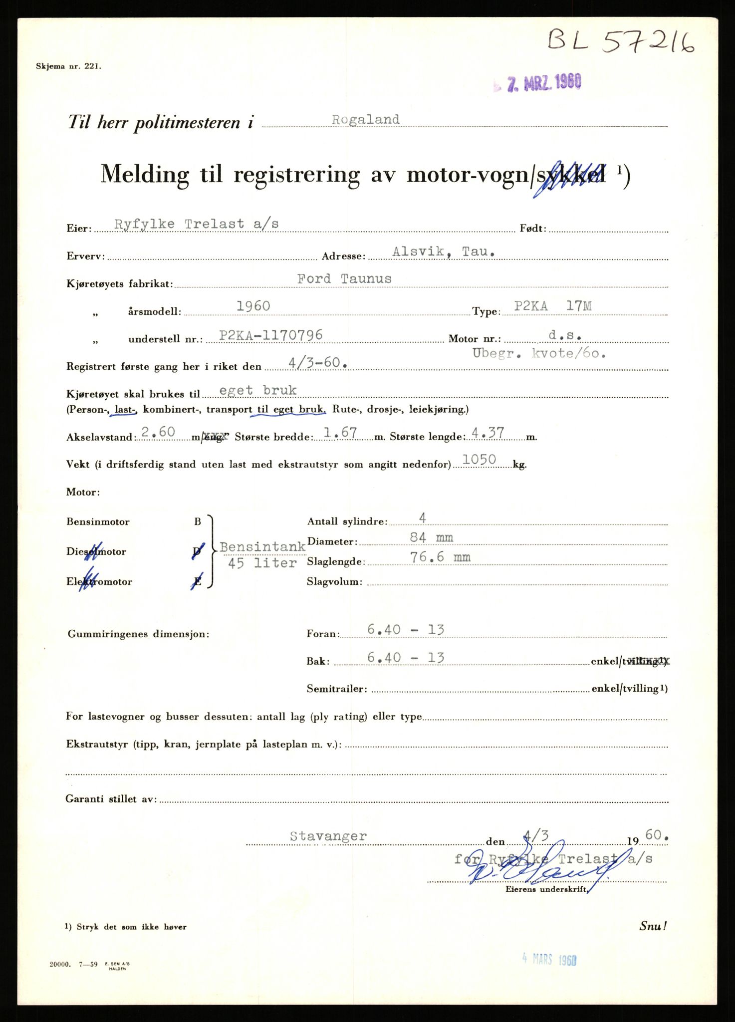 Stavanger trafikkstasjon, AV/SAST-A-101942/0/F/L0057: L-57200 - L-57999, 1930-1971, s. 57