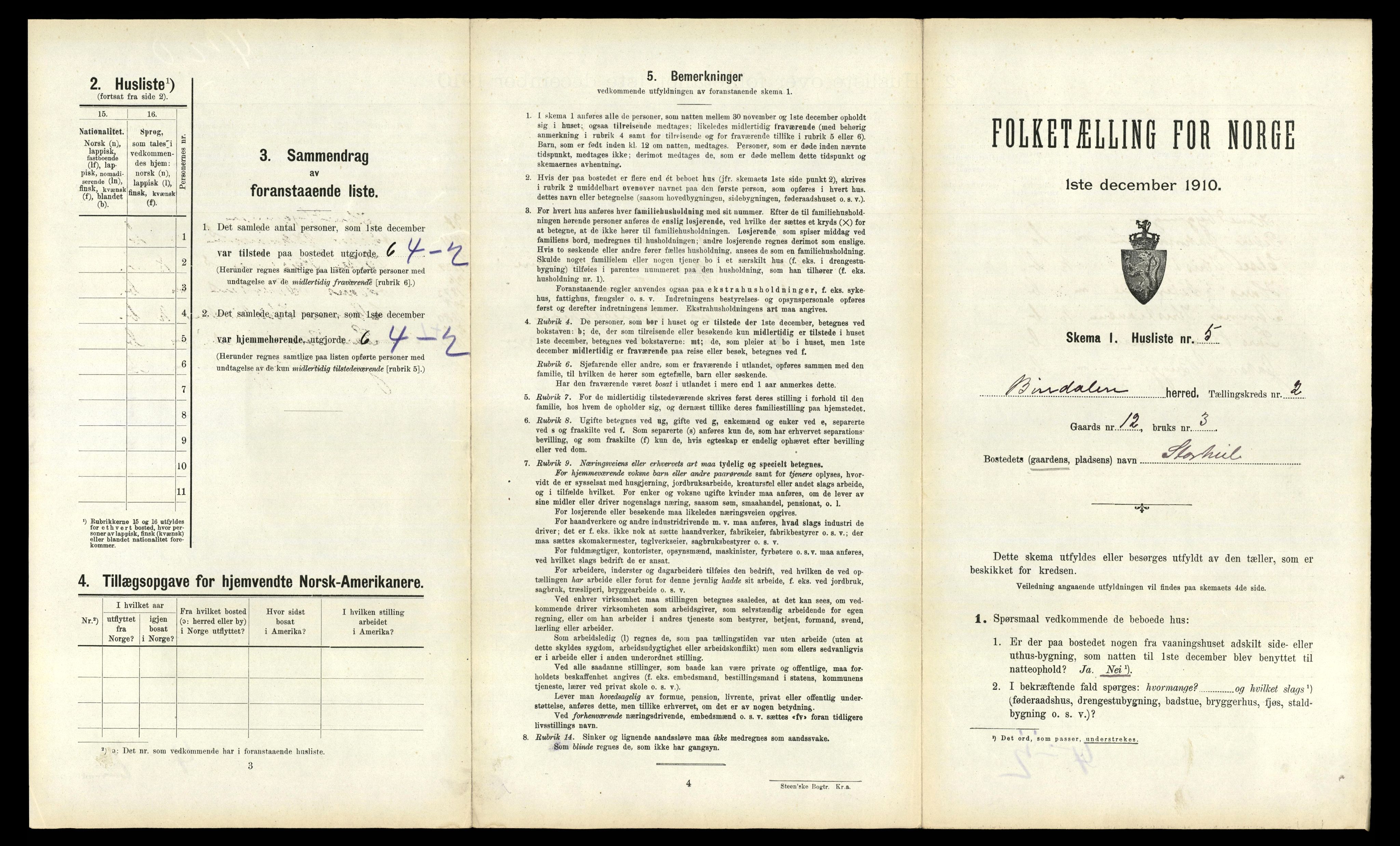 RA, Folketelling 1910 for 1811 Bindal herred, 1910, s. 158