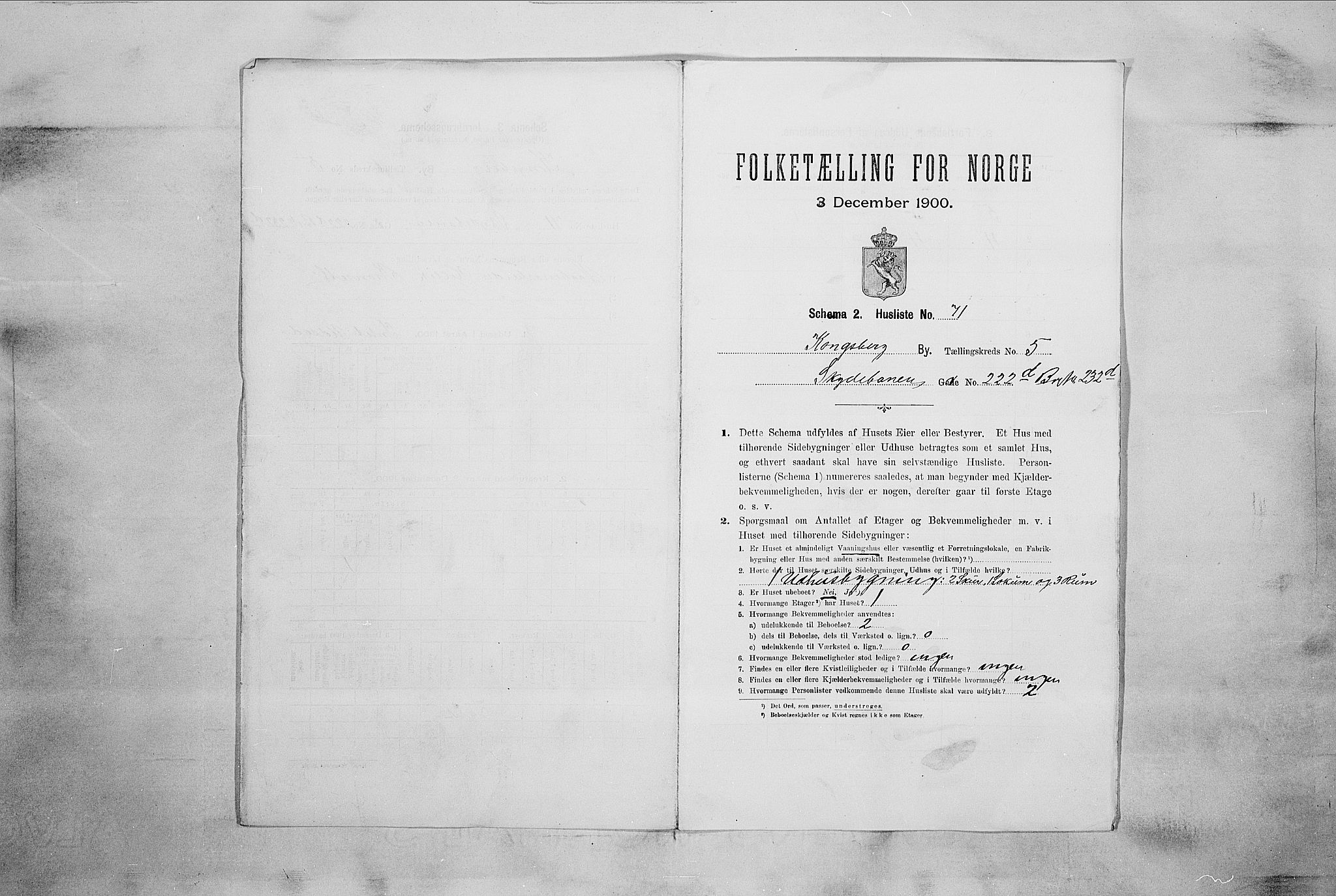 RA, Folketelling 1900 for 0604 Kongsberg kjøpstad, 1900, s. 1031