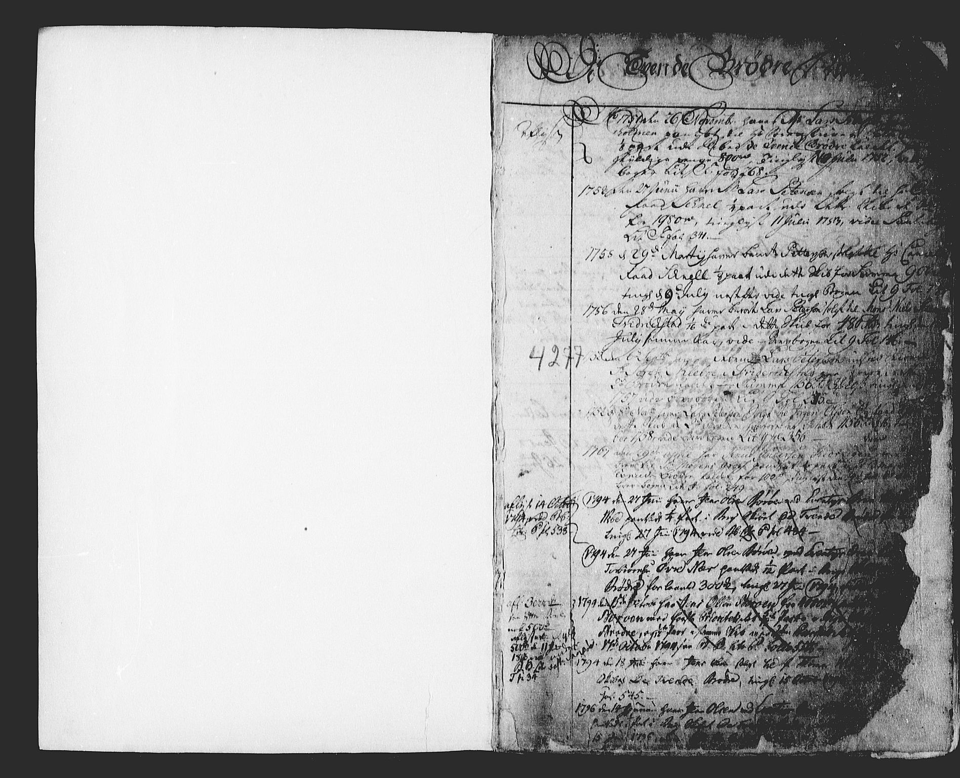 Nedenes sorenskriveri før 1824, SAK/1221-0007/G/Ga/L0003: Panteregister nr. 3, 1748-1799, s. 0-1