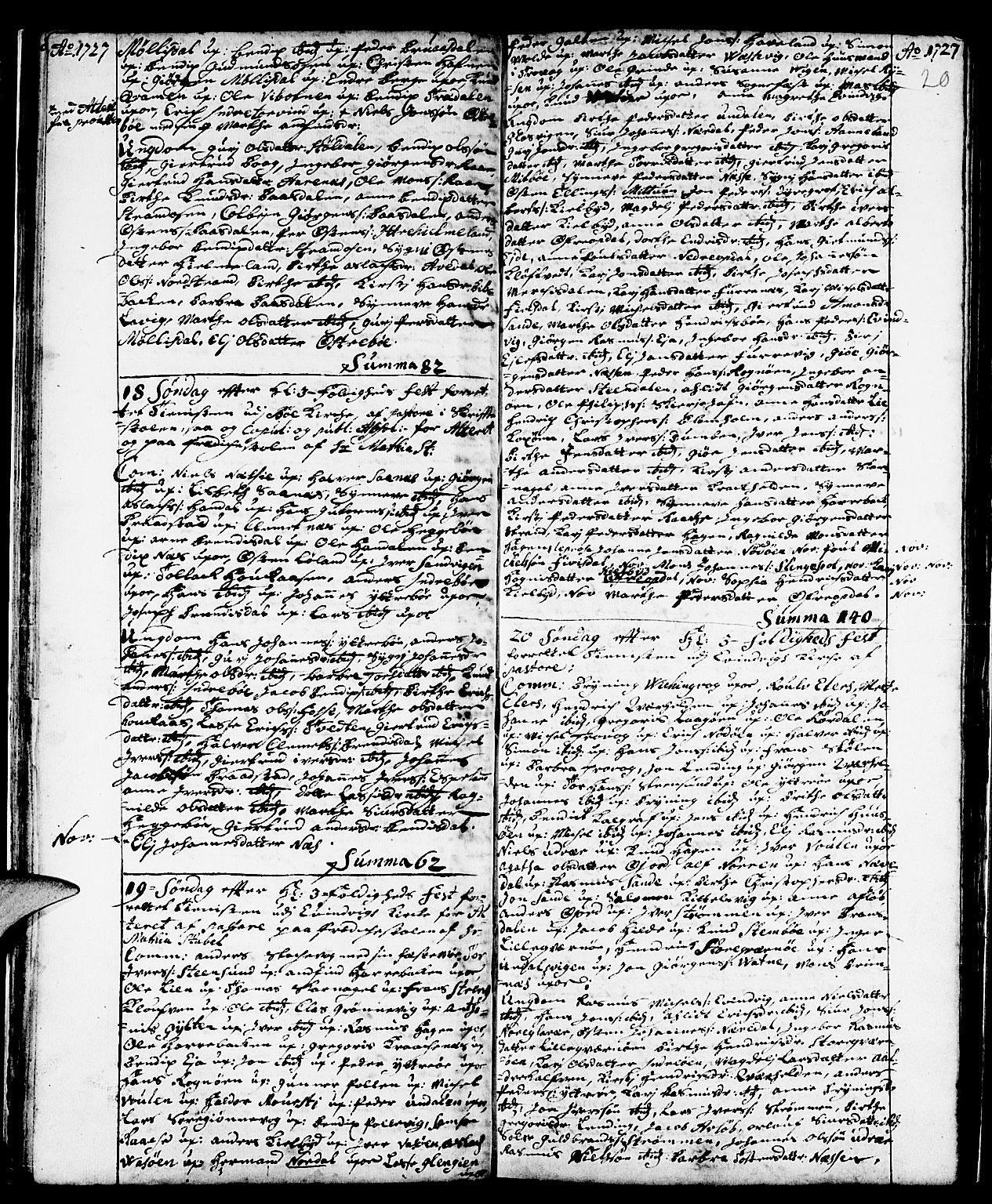 Gulen sokneprestembete, SAB/A-80201/H/Haa/Haaa/L0001: Ministerialbok nr. A 1, 1680-1735, s. 20