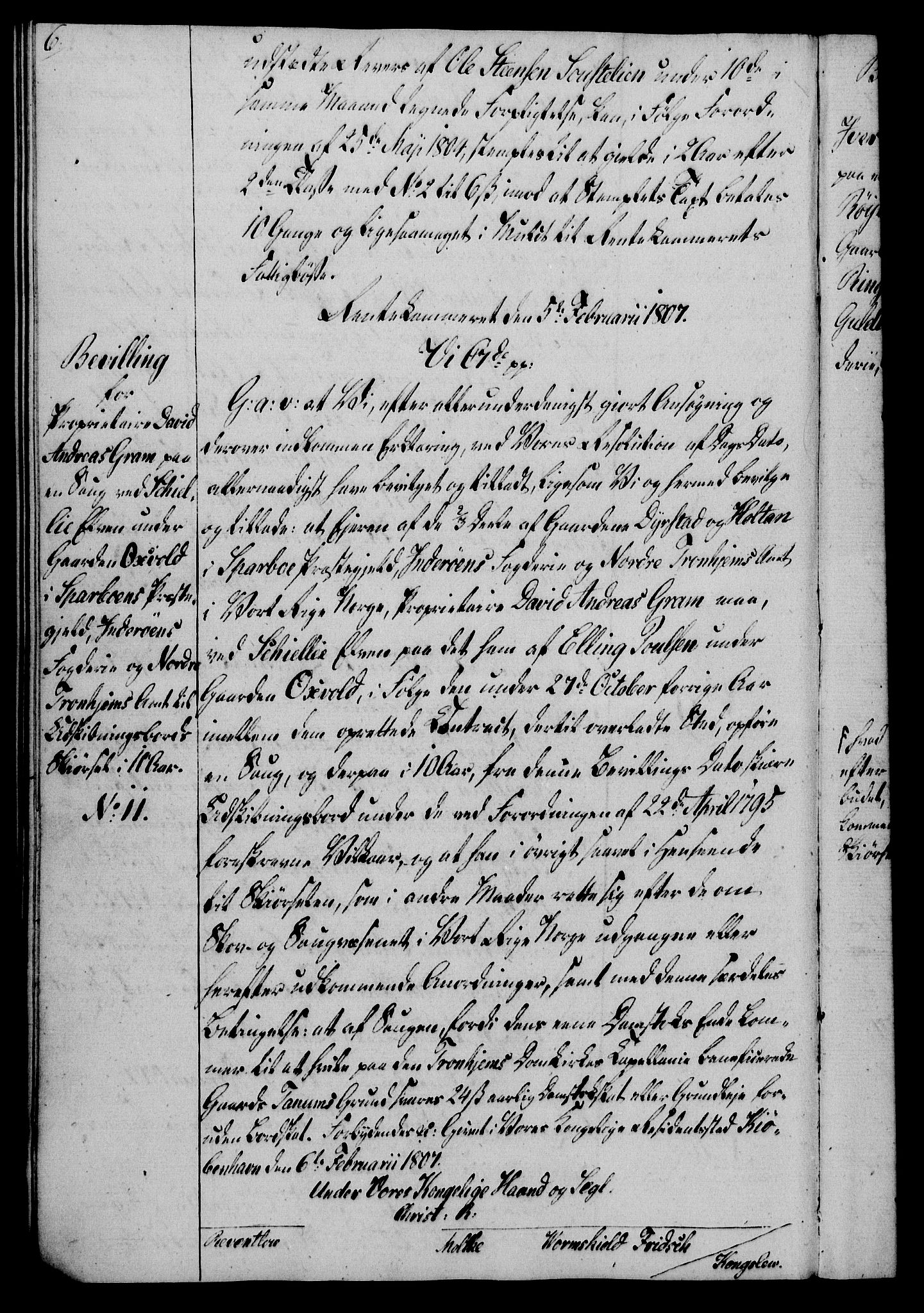 Rentekammeret, Kammerkanselliet, AV/RA-EA-3111/G/Gg/Gga/L0019: Norsk ekspedisjonsprotokoll med register (merket RK 53.19), 1807-1810, s. 6