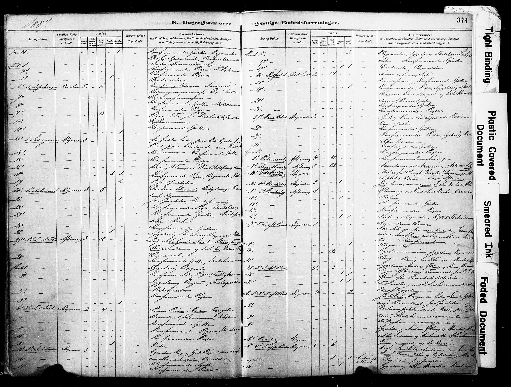 Horten kirkebøker, AV/SAKO-A-348/F/Fa/L0003: Ministerialbok nr. 3, 1878-1887, s. 374