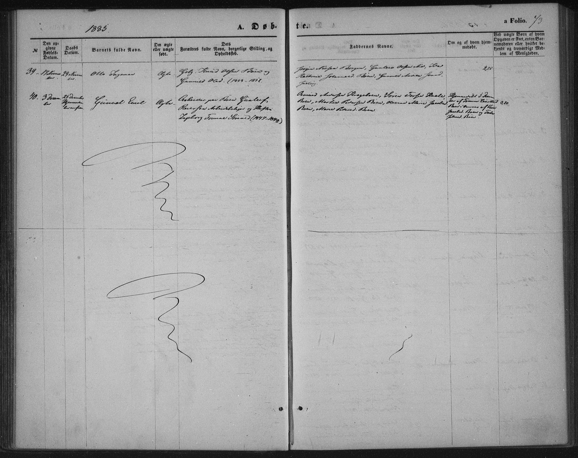Tveit sokneprestkontor, SAK/1111-0043/F/Fa/L0006: Ministerialbok nr. A 6, 1872-1886, s. 73