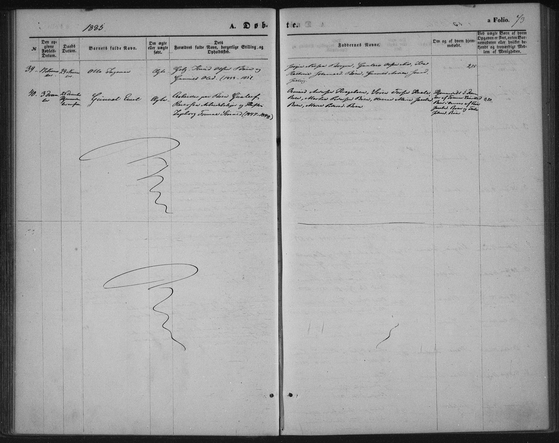 Tveit sokneprestkontor, AV/SAK-1111-0043/F/Fa/L0006: Ministerialbok nr. A 6, 1872-1886, s. 73