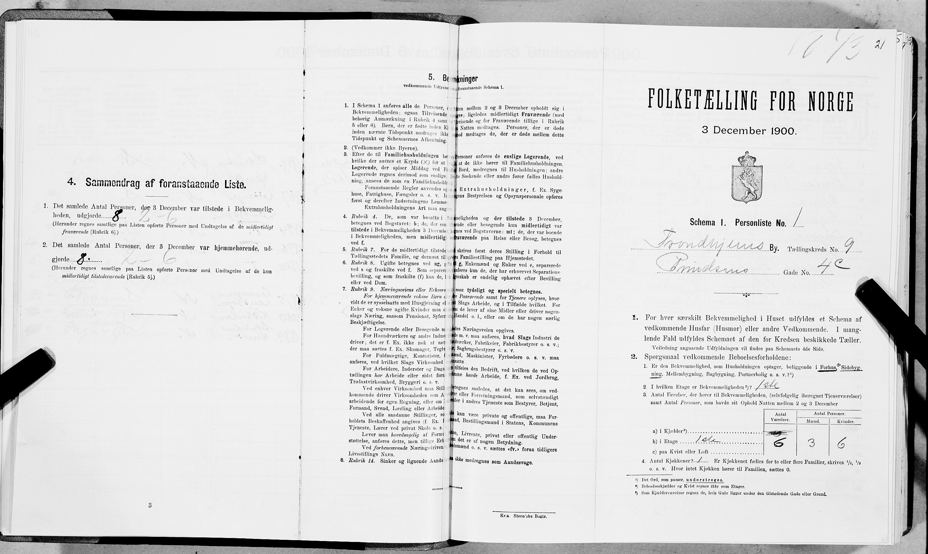 SAT, Folketelling 1900 for 1601 Trondheim kjøpstad, 1900, s. 1506