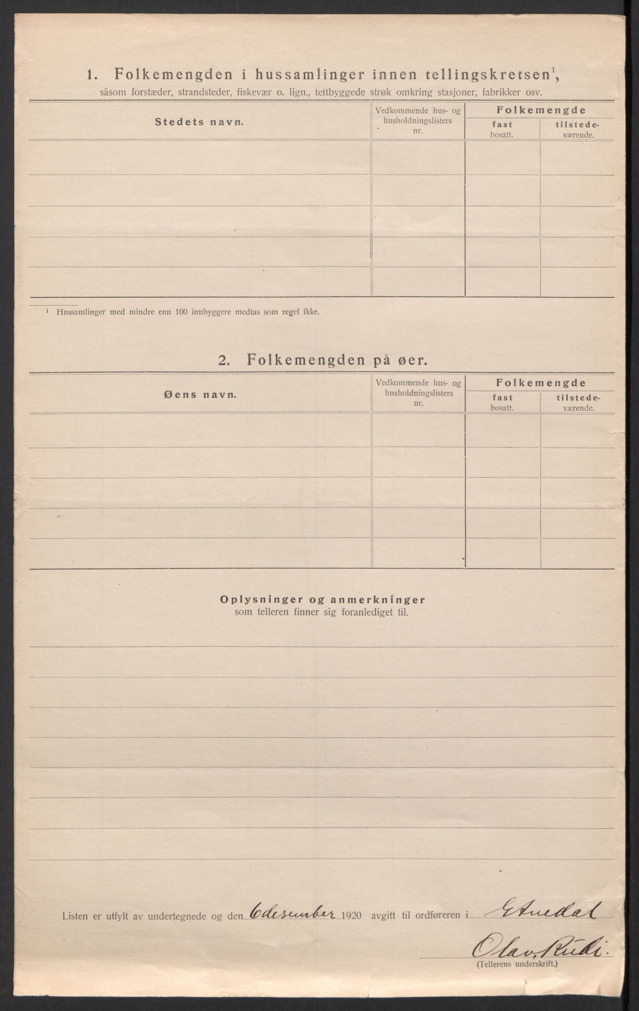 SAH, Folketelling 1920 for 0541 Etnedal herred, 1920, s. 39