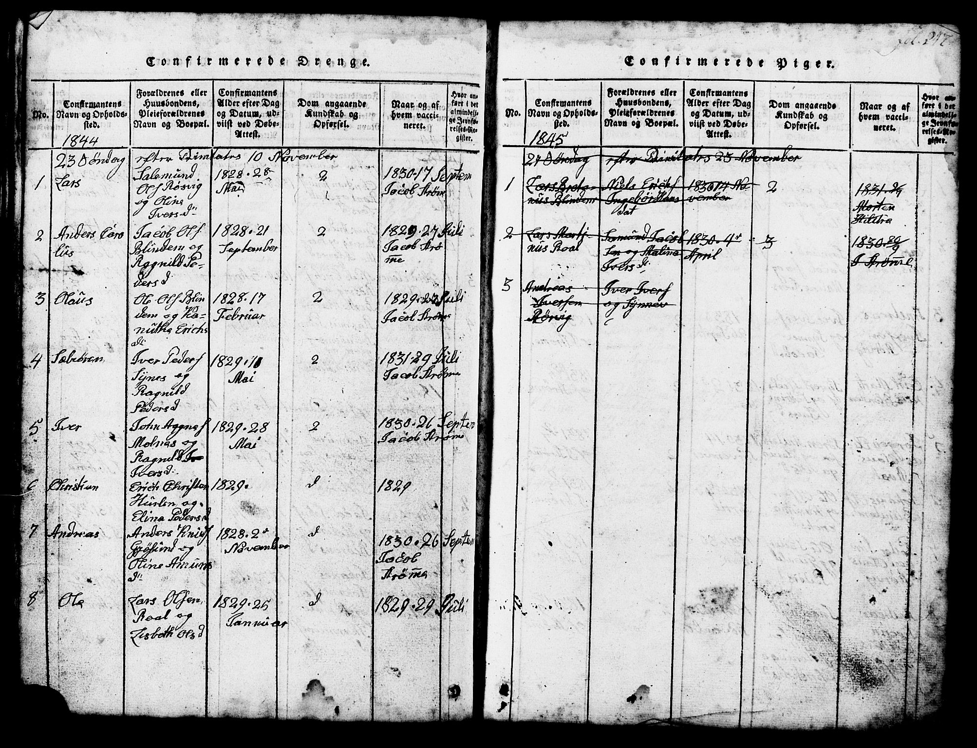 Ministerialprotokoller, klokkerbøker og fødselsregistre - Møre og Romsdal, SAT/A-1454/537/L0520: Klokkerbok nr. 537C01, 1819-1868, s. 247