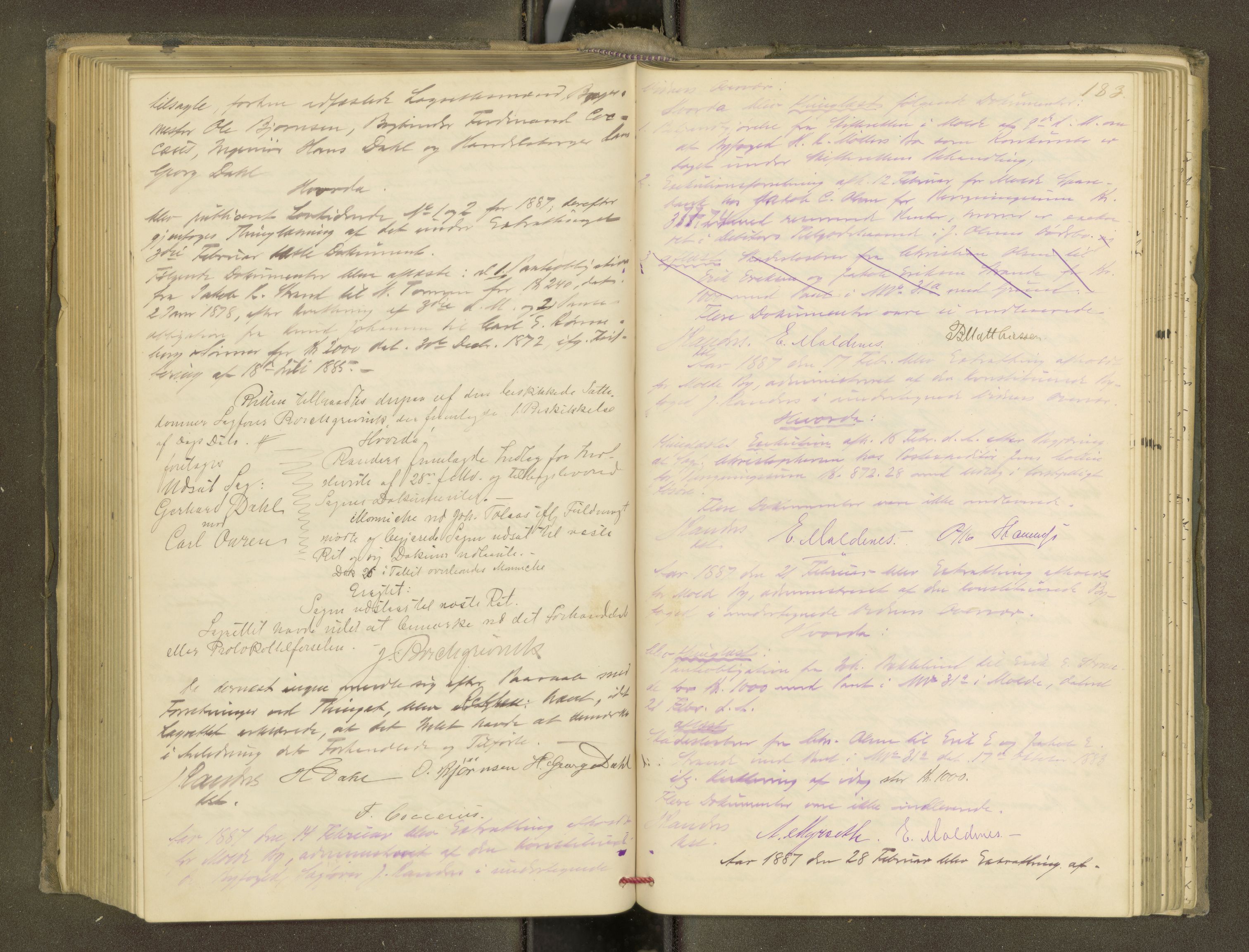 Molde byfogd, AV/SAT-A-0025/1/1A/L0012: Justisprotokoll, 1879-1890, s. 182b-183a