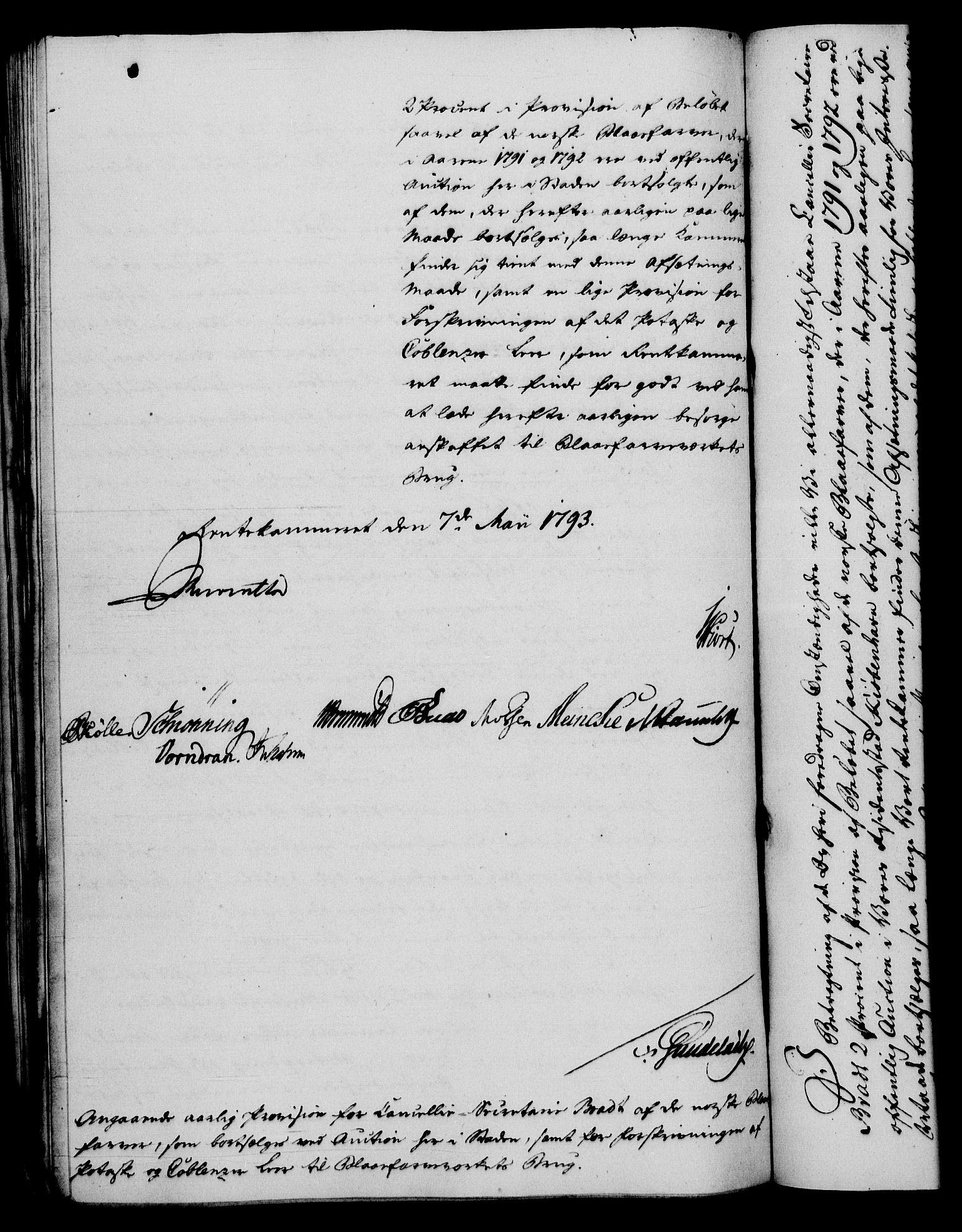 Rentekammeret, Renteskriverkontorene, AV/RA-EA-3115/M/Mf/Mfb/L0002: Relasjons- og resolusjonsprotokoll med register (merket RK 54.8), 1793-1795