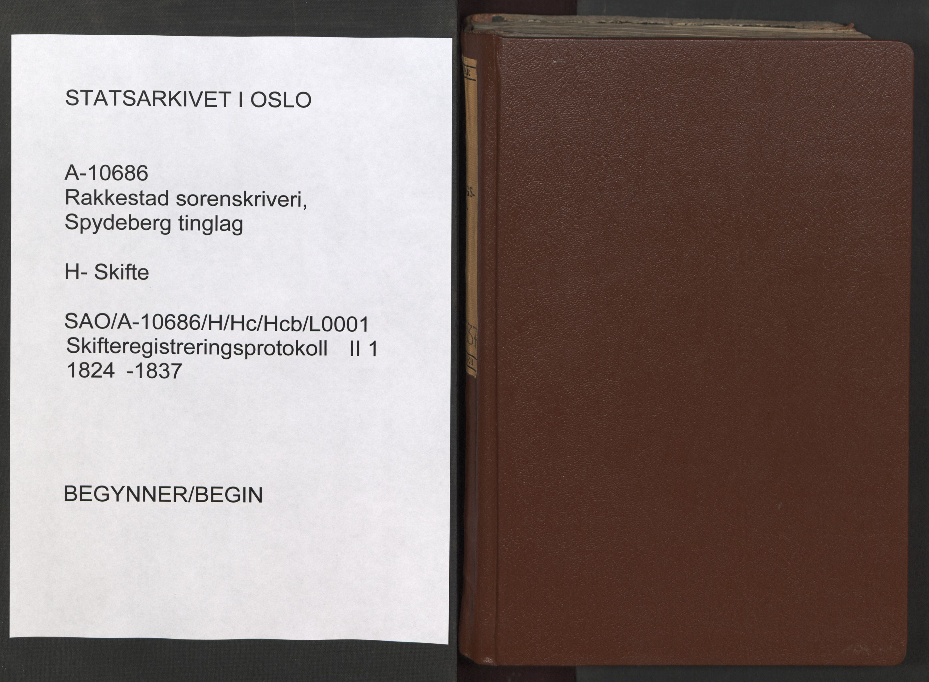 Rakkestad sorenskriveri, SAO/A-10686/H/Hc/Hcb/L0001: Skifteregistreringsprotokoller, 1824-1837