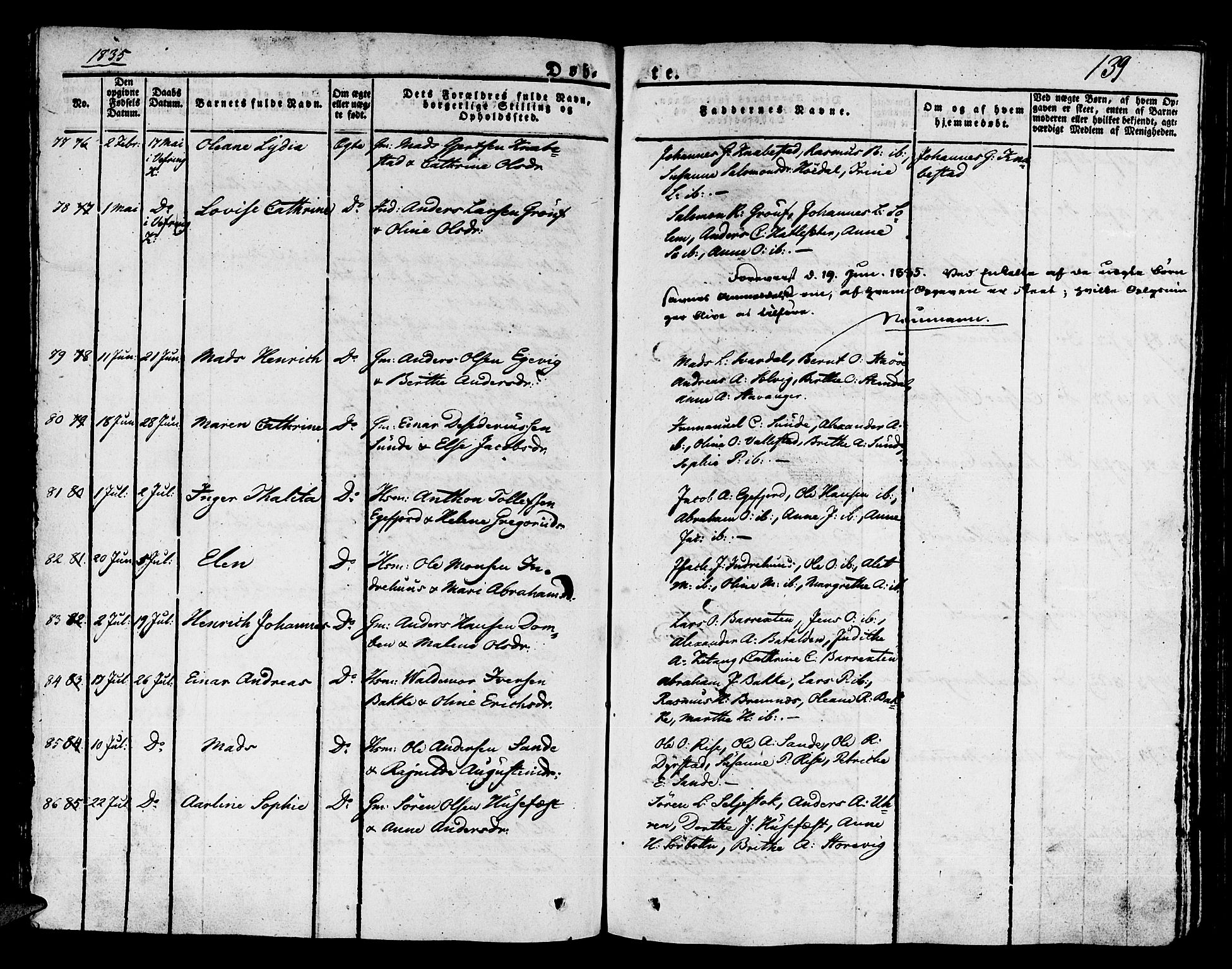 Kinn sokneprestembete, AV/SAB-A-80801/H/Haa/Haaa/L0004/0001: Ministerialbok nr. A 4I, 1822-1840, s. 139