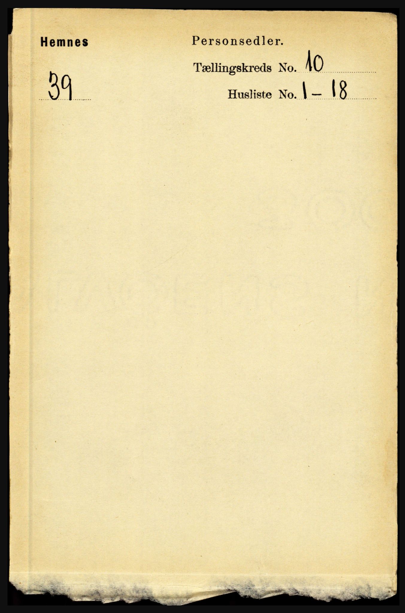 RA, Folketelling 1891 for 1832 Hemnes herred, 1891, s. 4796